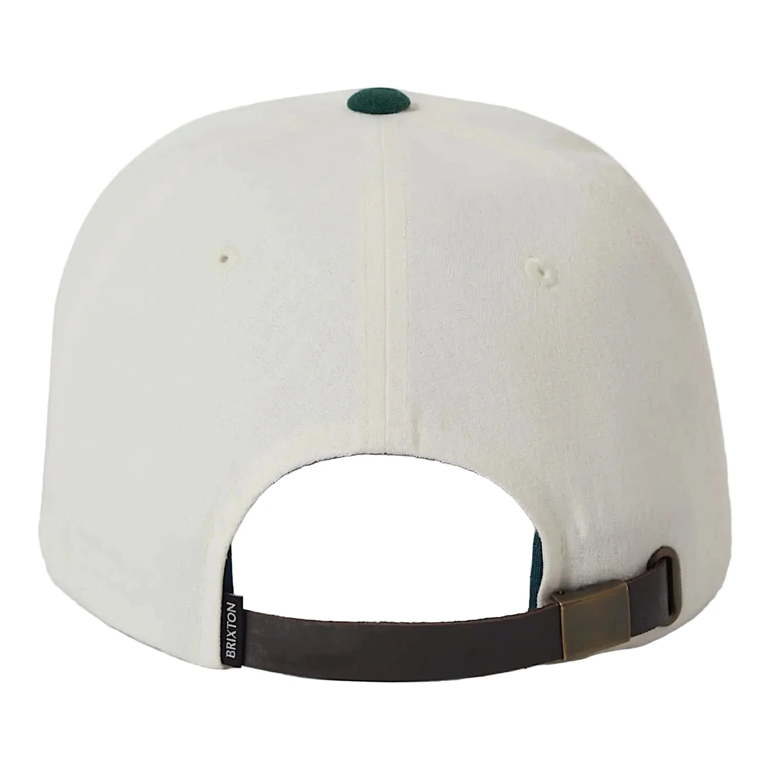 Brixton Big B Mid Profile Cap - Off White/Primal Green - Image 2
