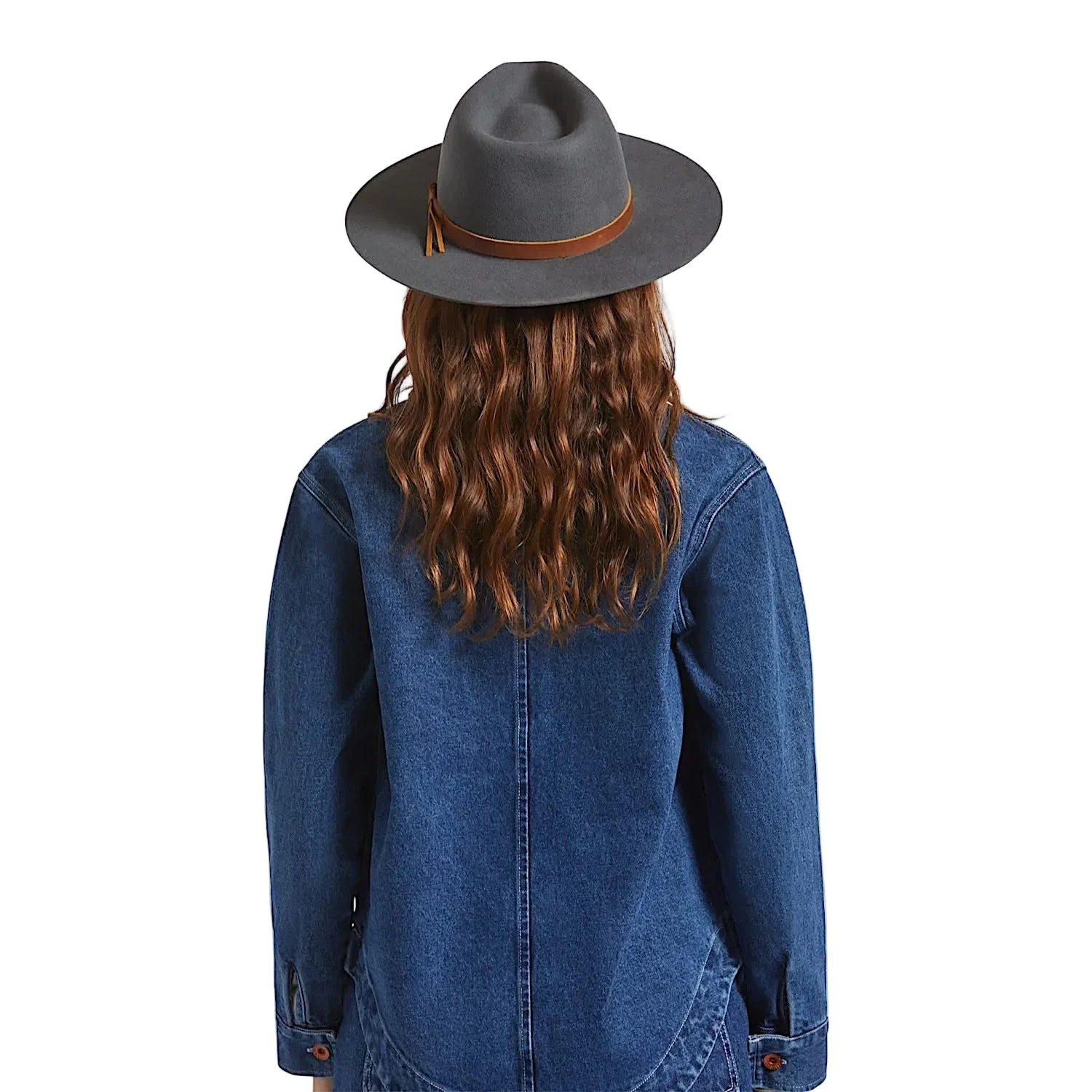 Brixton Hawkins WTHR Guard Cowboy Hat - Asphalt/Brown - Image 4