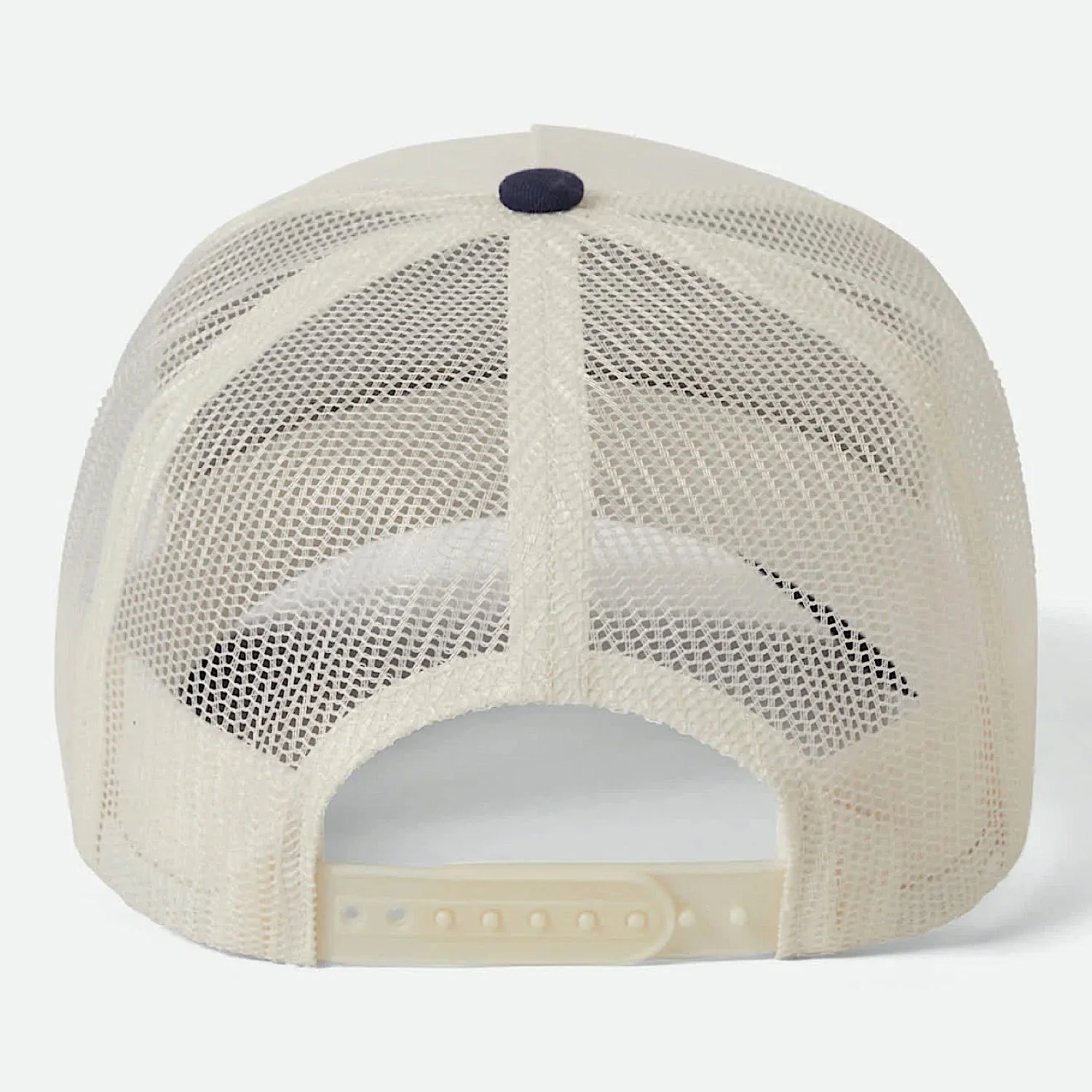 Brixton Hubal Netplus Trucker Hat - Off White/Midnight Blue - Image 2