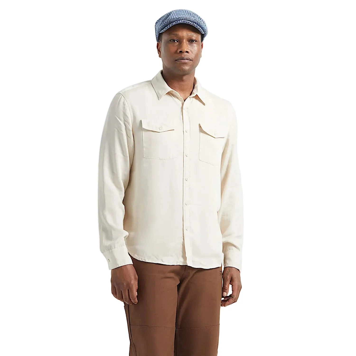 Brixton Men's Cool Comfort Wayne Woven Shirt - Whitecap - Image 3