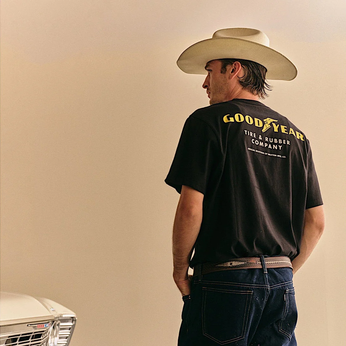 Brixton Men's Goodyear Service Pocket Tee - Black - Image 3