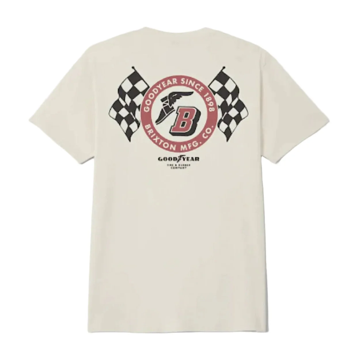 Brixton Men's Goodyear Speedway Tee - Cream