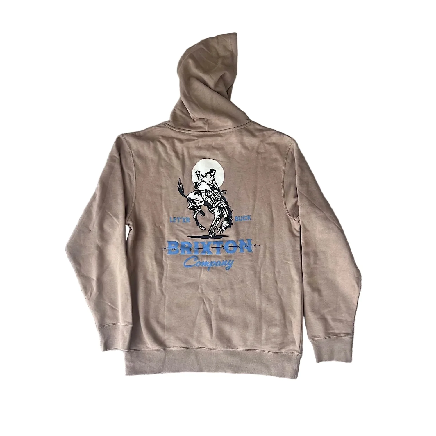 Brixton Men's Let'er Buck Hoodie - Sandstone/Black/Blue