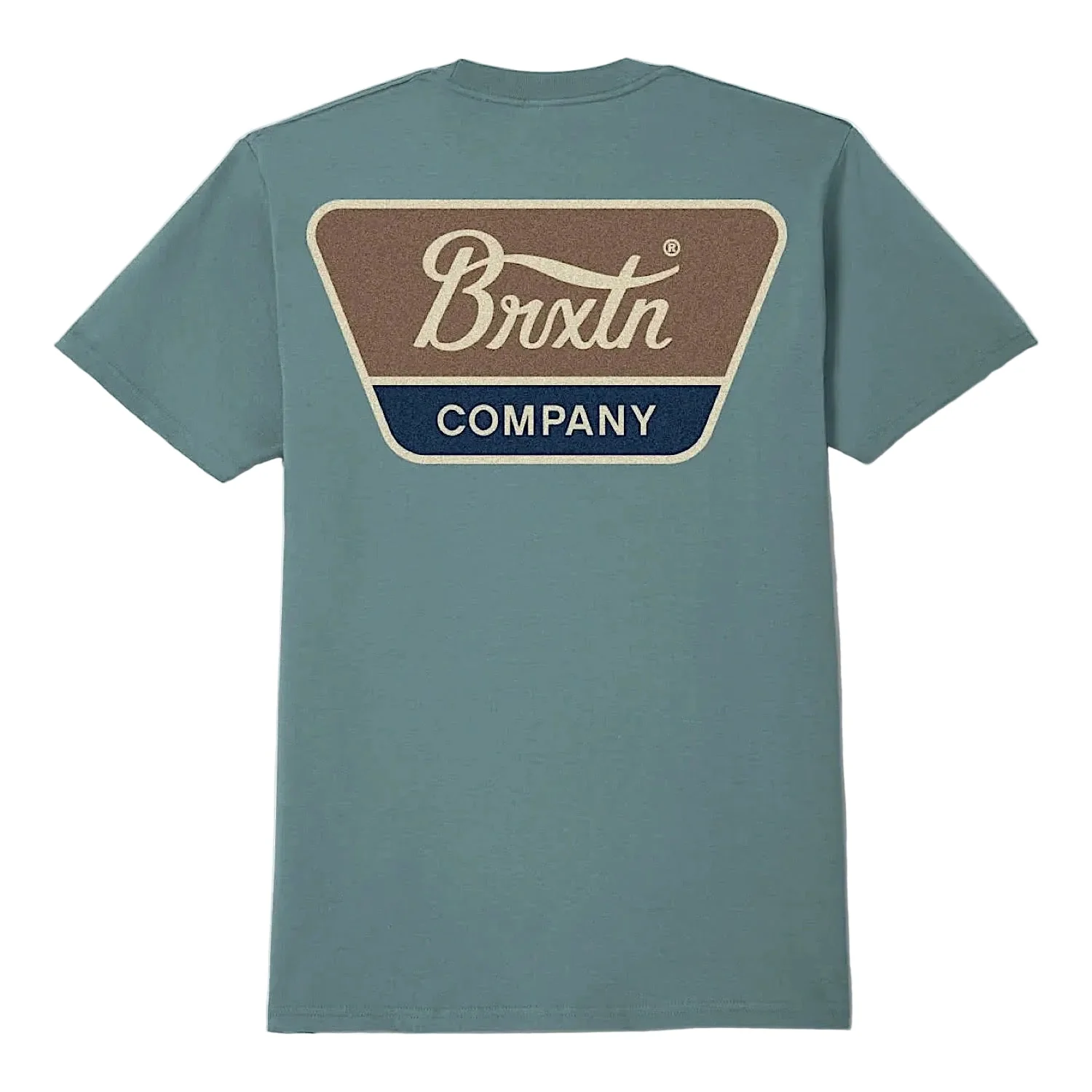 Brixton Men's Linwood T-Shirt - Ocean Breeze/Brown/Dark Navy