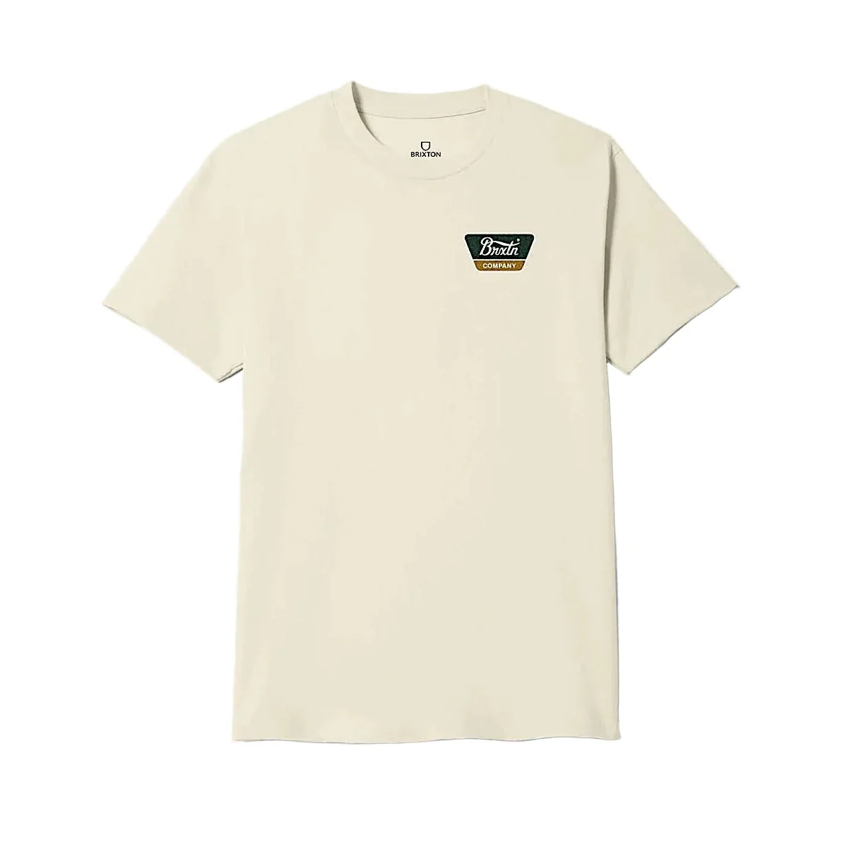 Brixton Men's Linwood T-Shirt - Cream/Dark Green/Metal Bronze - Image 2