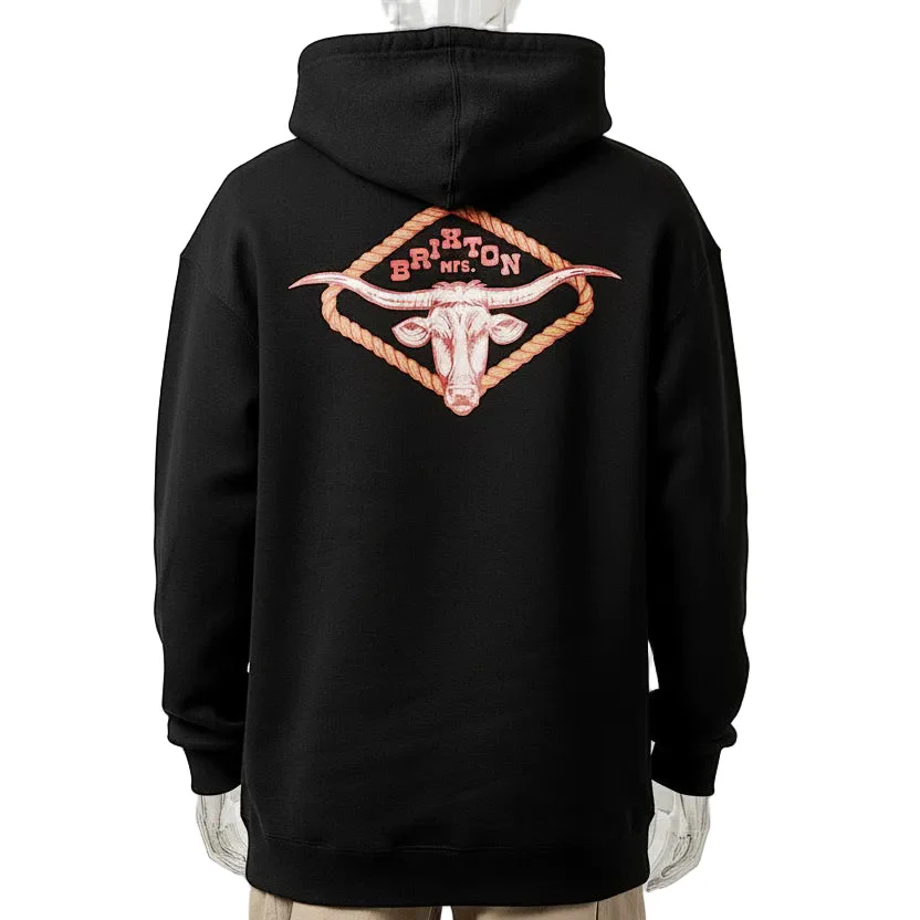 Brixton Men's Longhorn Hoodie - Black/Bronze/Red