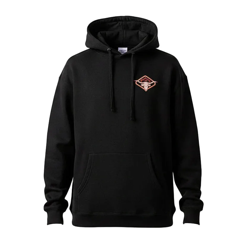 Brixton Men's Longhorn Hoodie - Black/Bronze/Red - Image 2