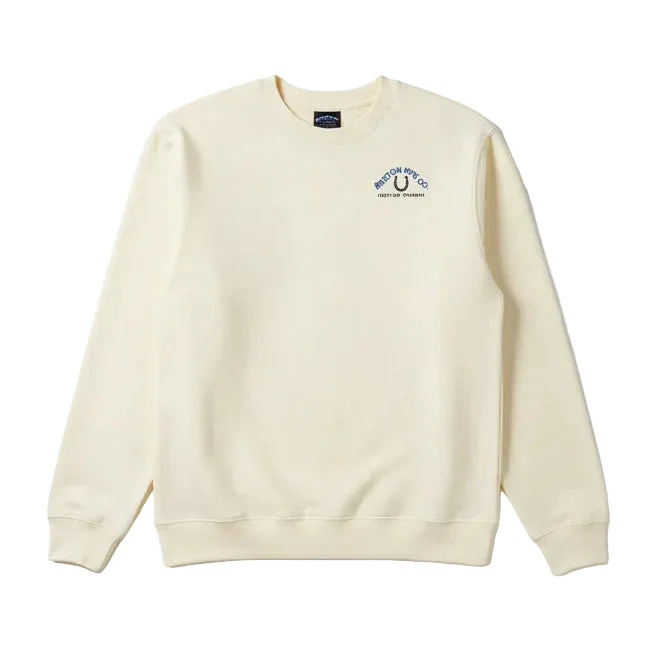 Brixton Men's Rustler Crew - Bone / Black / Blue - Image 2