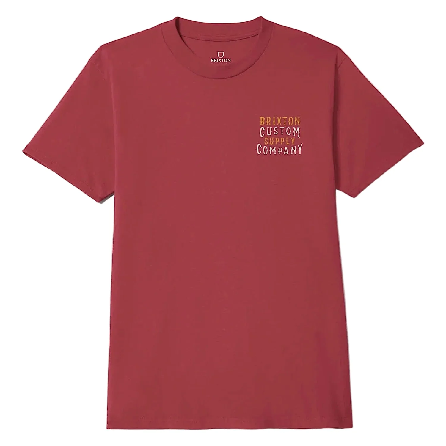 Brixton Men's Wheaton Tee - Robust Red Worn Wash - Image 2