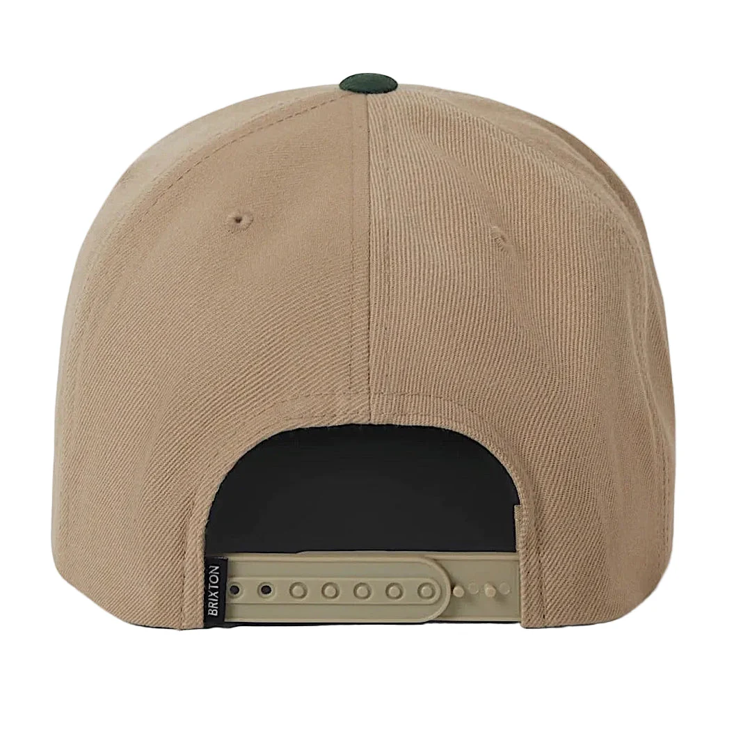 Brixton Oath III Snapback Cap - Khaki/Primal Green - Image 2