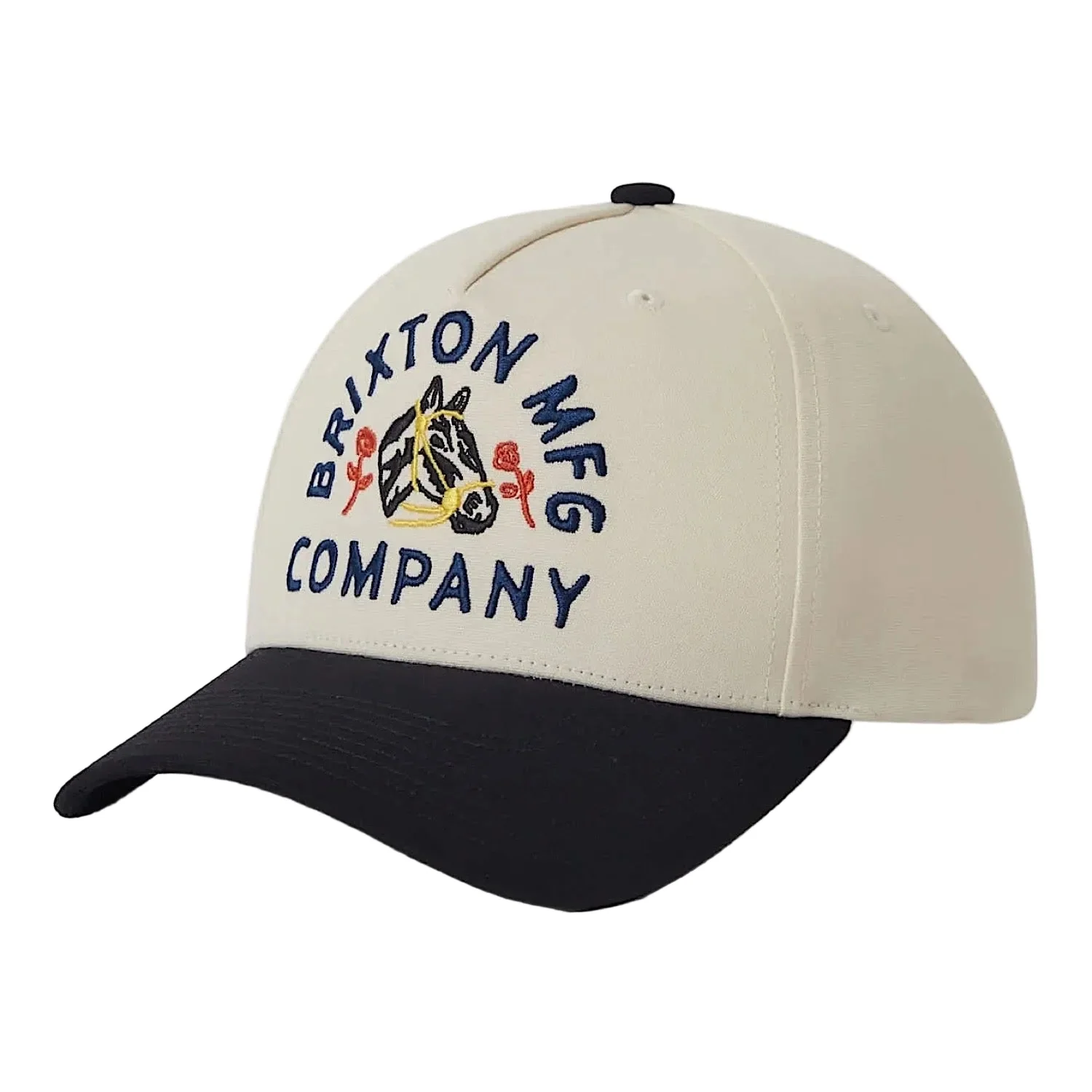 Brixton Trophy Horse Netplus Snapback Cap - Black / Off White