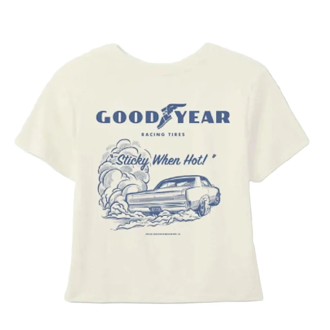Brixton Women's Goodyear Burnout Boxy Crew Tee - Cream