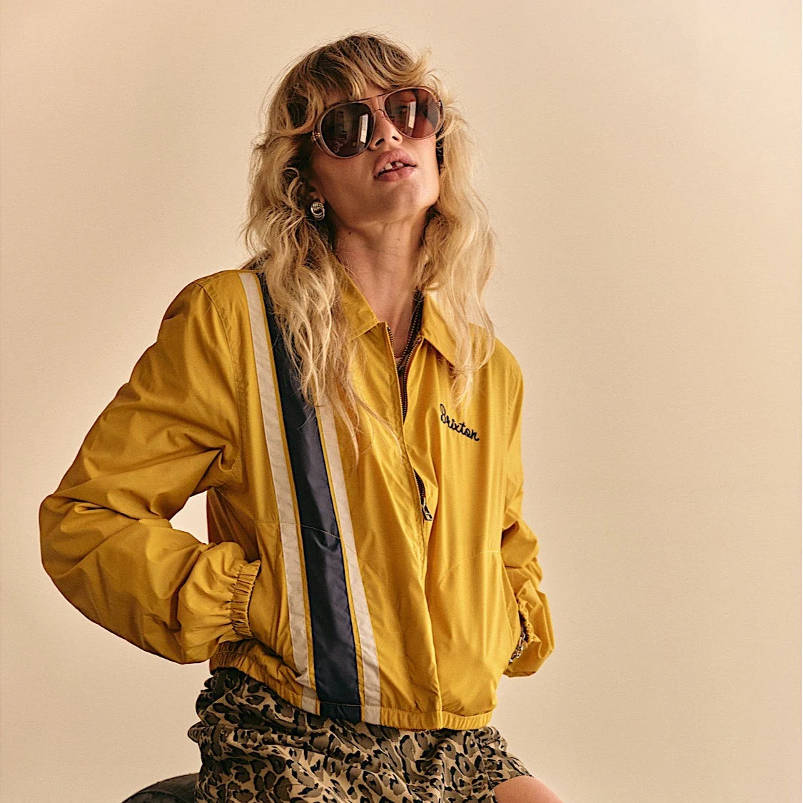 Brixton Women's Goodyear Mechanics Jacket - Nugget Gold - Image 4