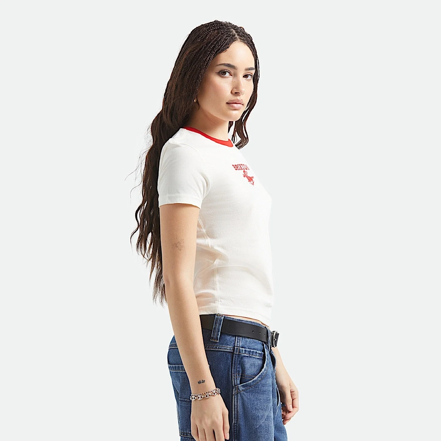 Brixton Women's Pegasus Slim Crew T-Shirt - Vintage White - Image 3