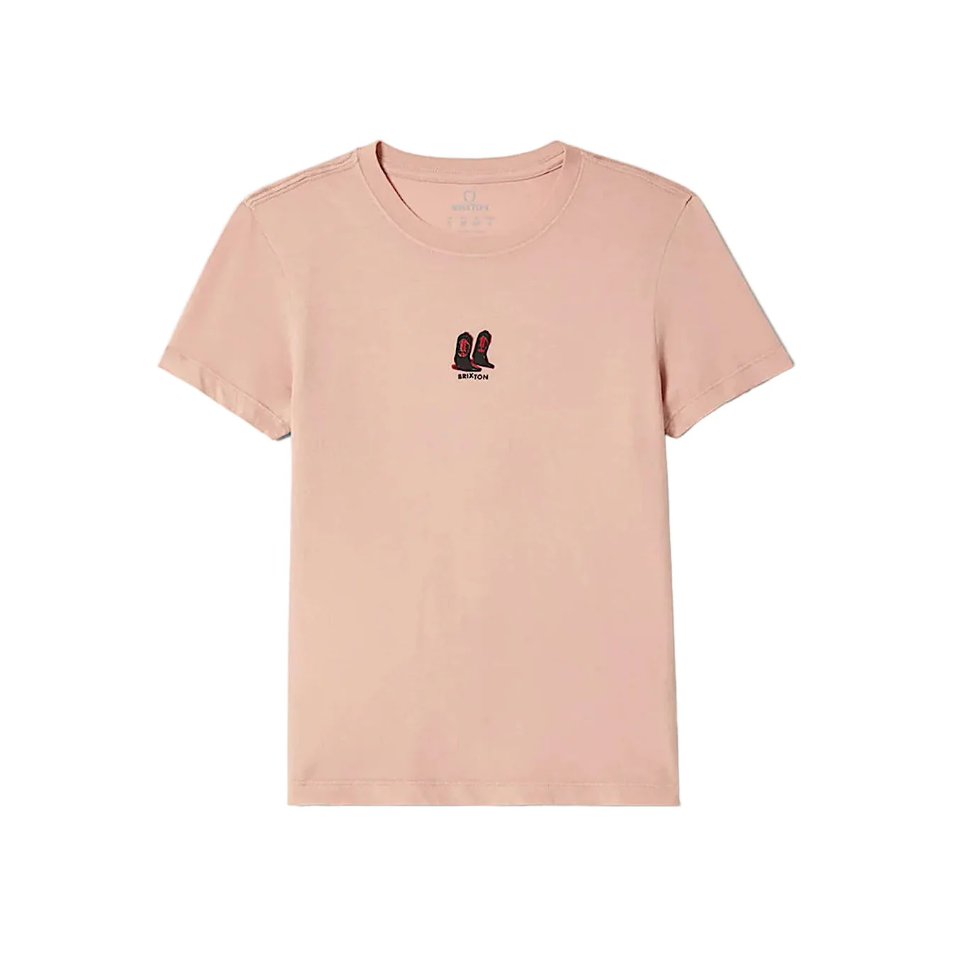 Brixton Women's Two Boots Slim Crew T-Shirt - Silver/Pink