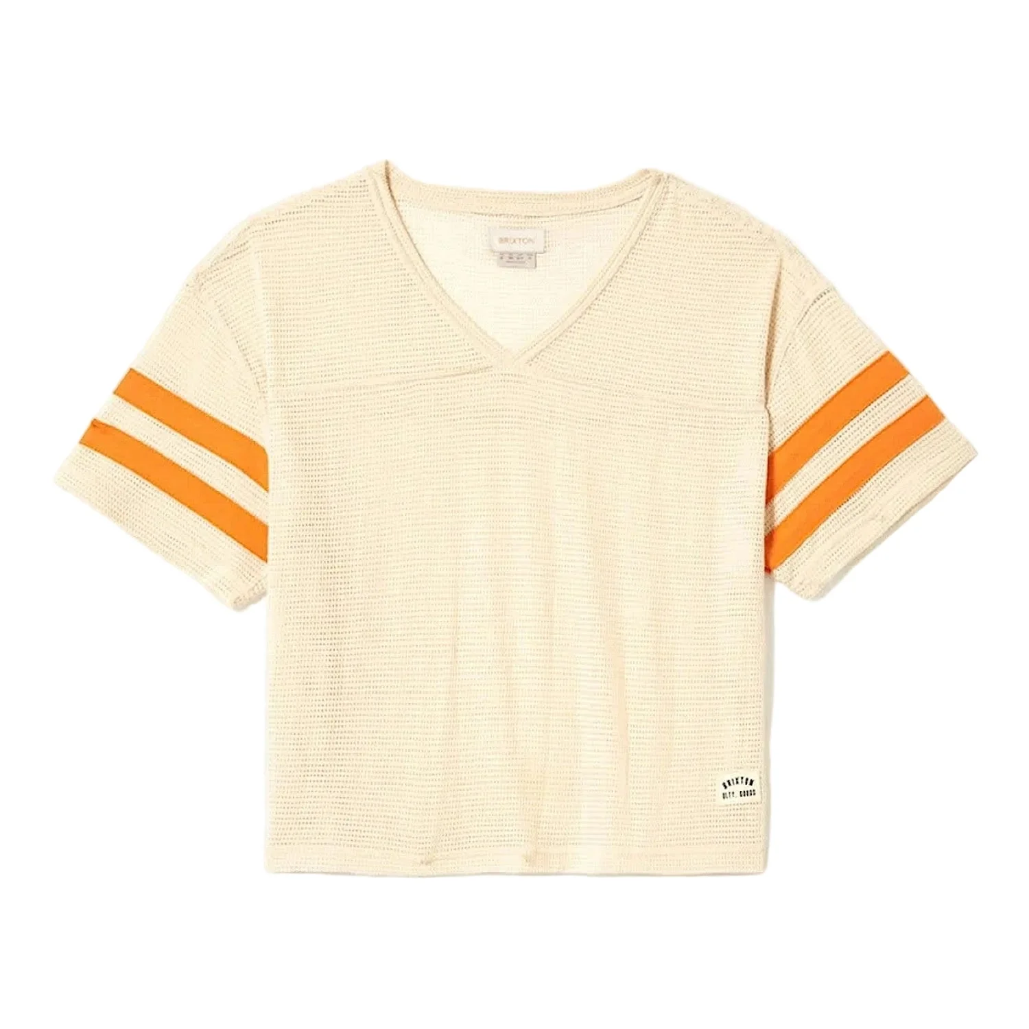 Brixton Women's Varsity Football Mesh Tee - Whitecap