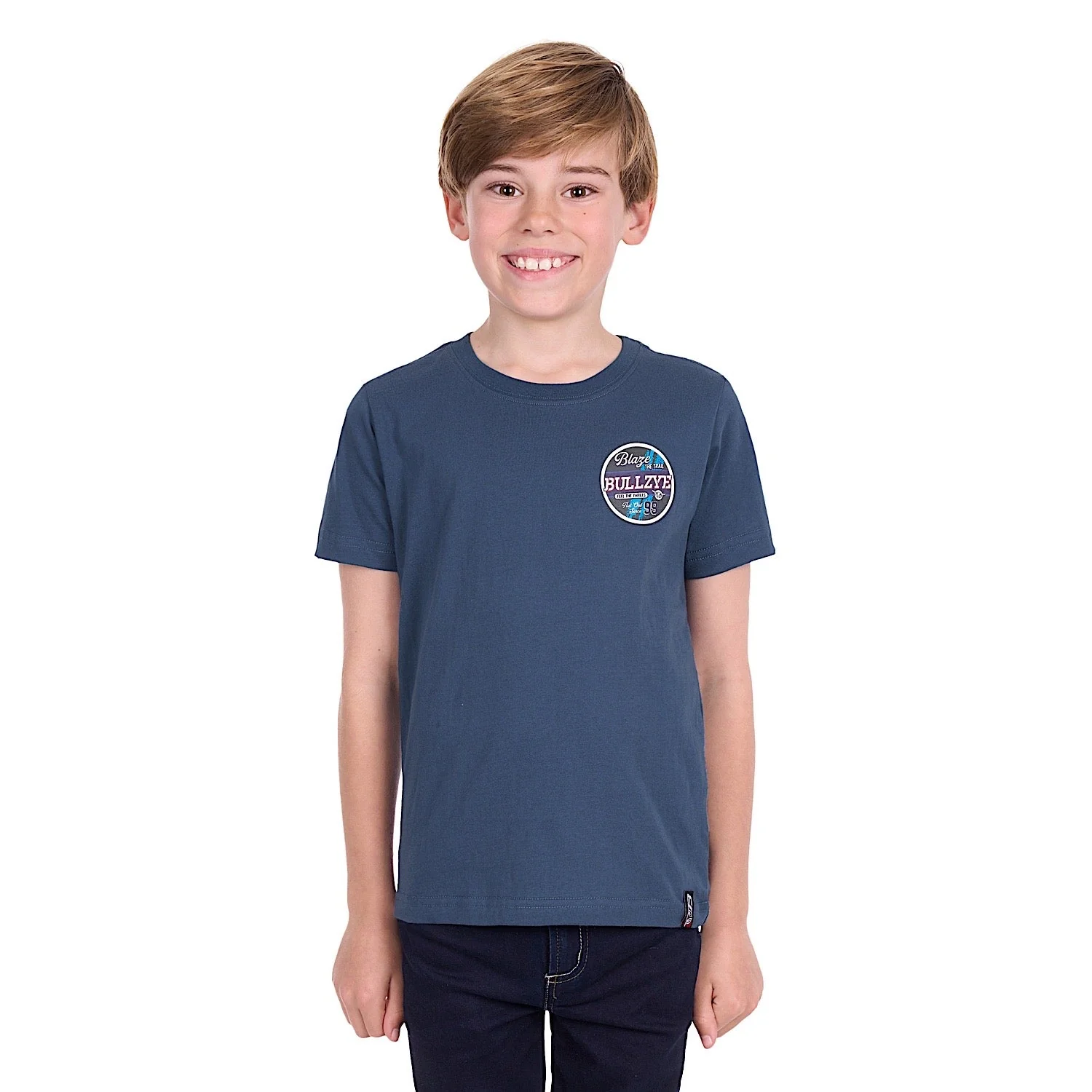 Bullzye Boy's Blaze T Shirt - Blue Steel - Image 2