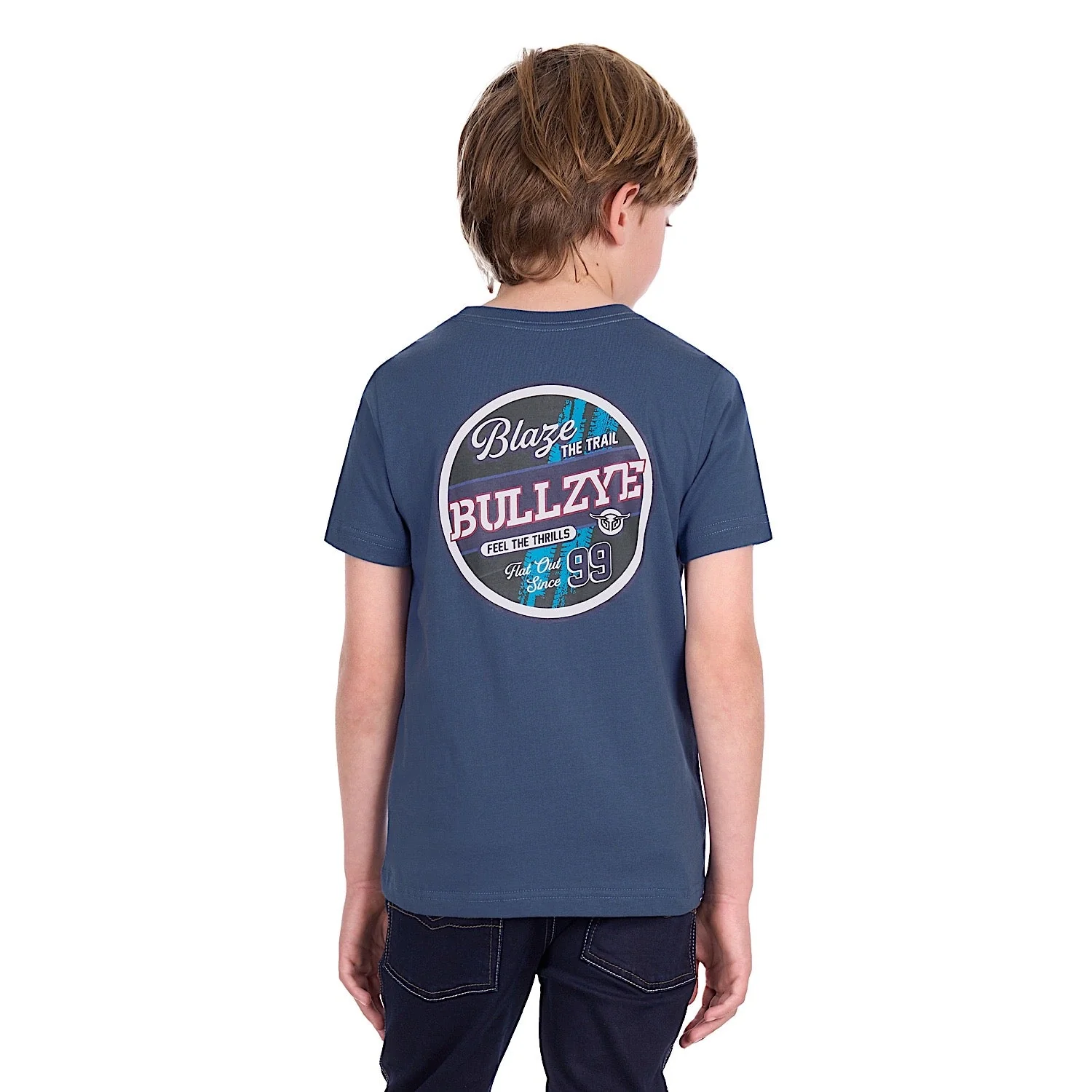 Bullzye Boy's Blaze T Shirt - Blue Steel - Image 4