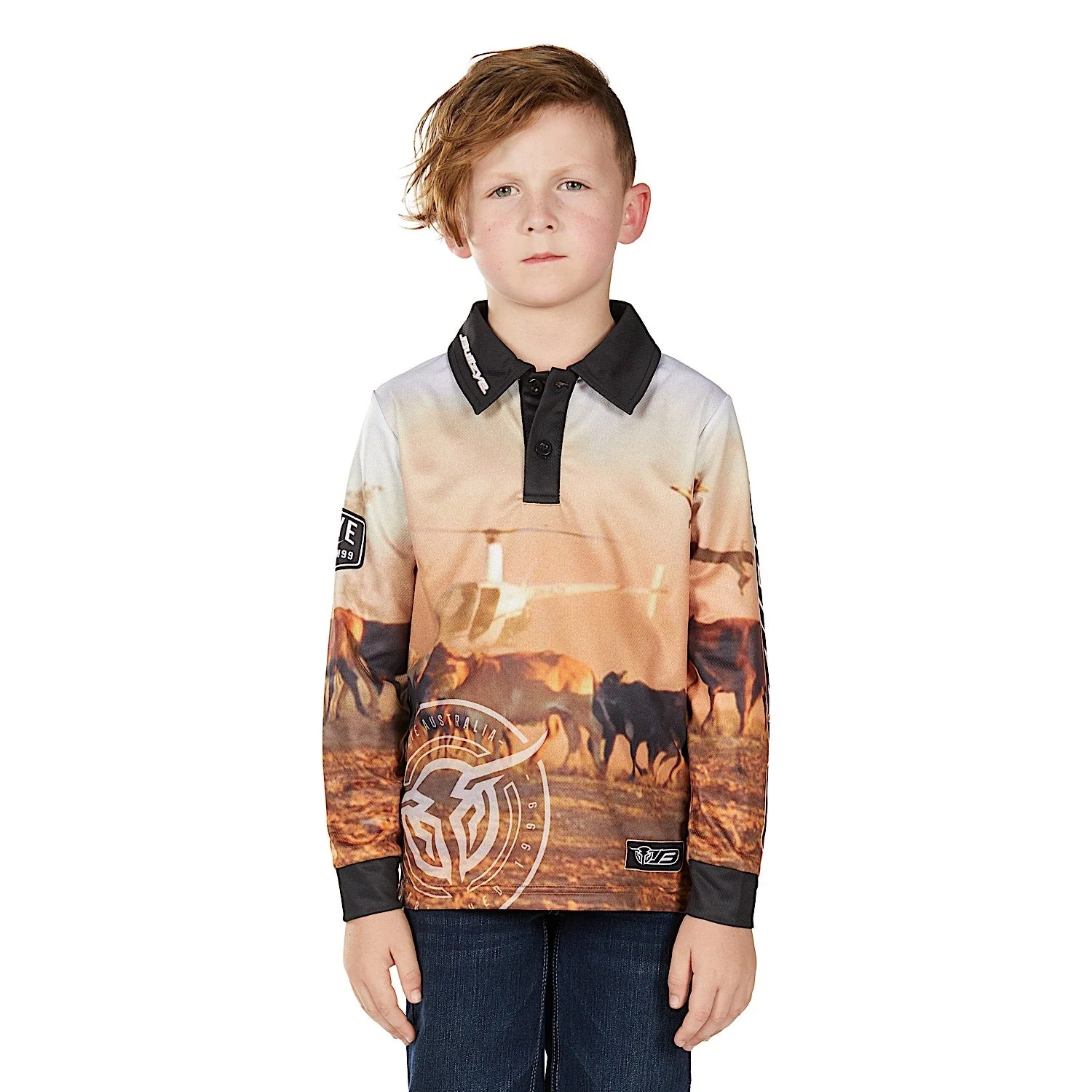 Bullzye Boy's Helicopter Long Sleeve T Shirt - Multi