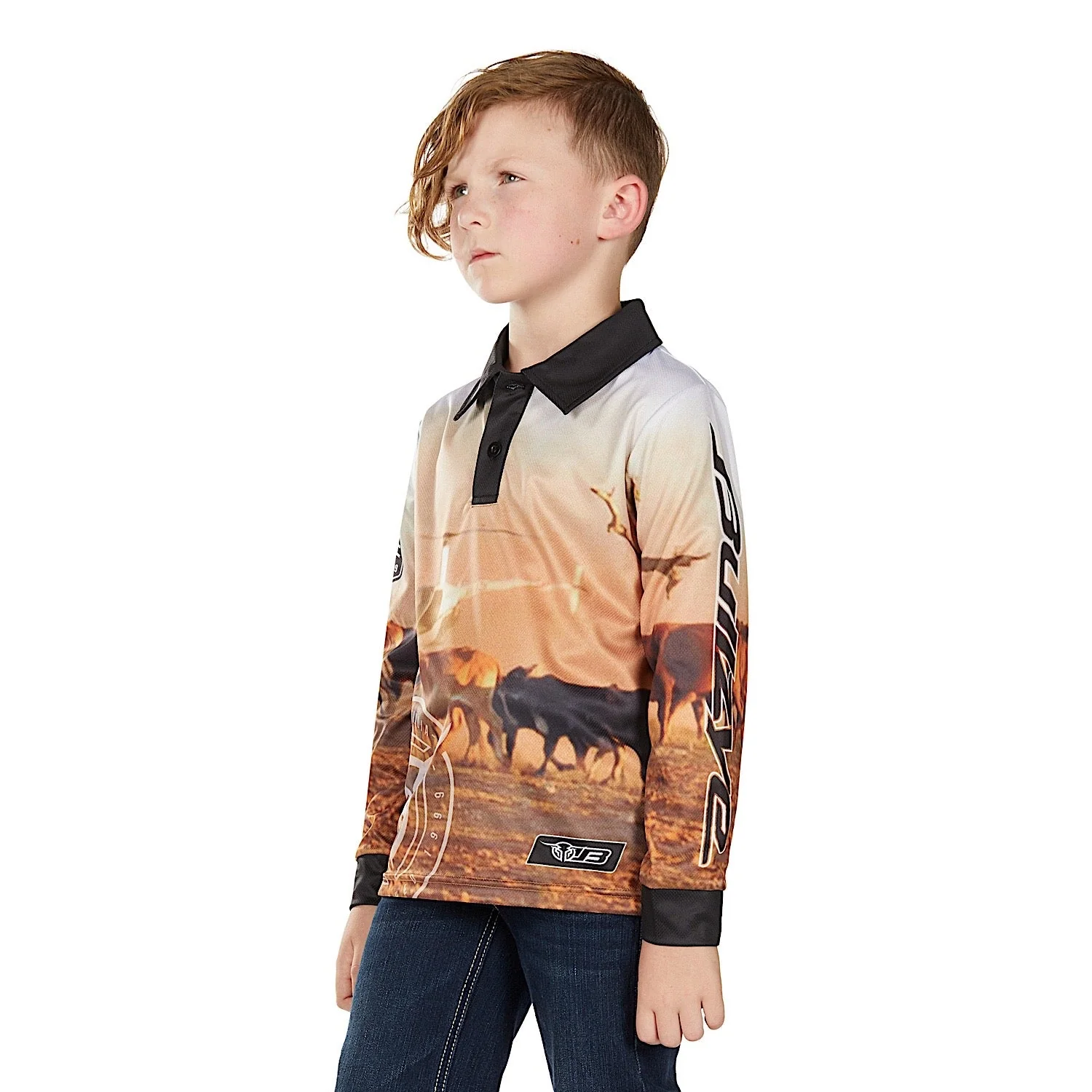 Bullzye Boy's Helicopter Long Sleeve T Shirt - Multi - Image 3