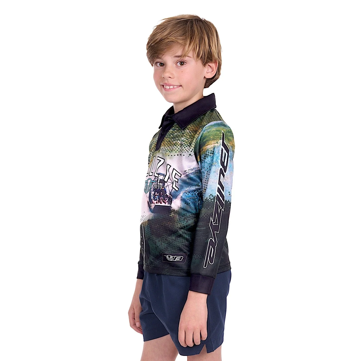 Bullzye Boy's Rowdy Long Sleeve Fishing Shirt - Multi - Image 2