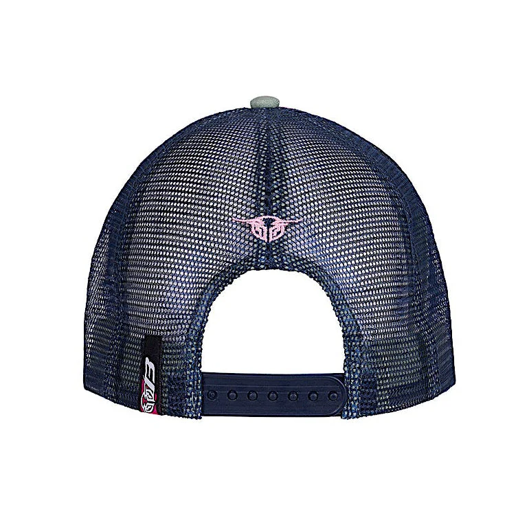 Bullzye Eleanor High Profile Trucker Cap - Moss/Pink - Image 2