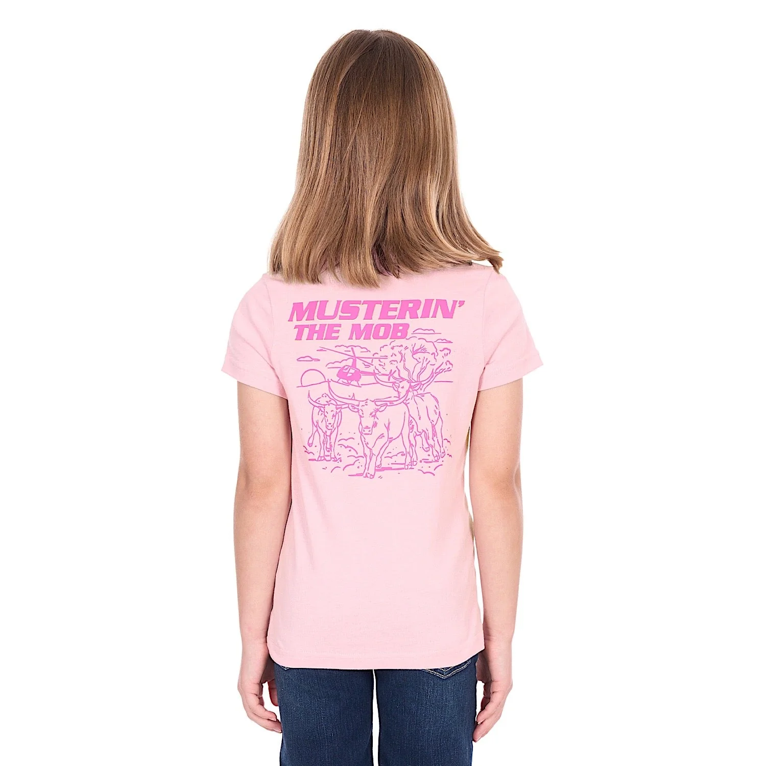 Bullzye Girl's Muster T Shirt - Blush - Image 2