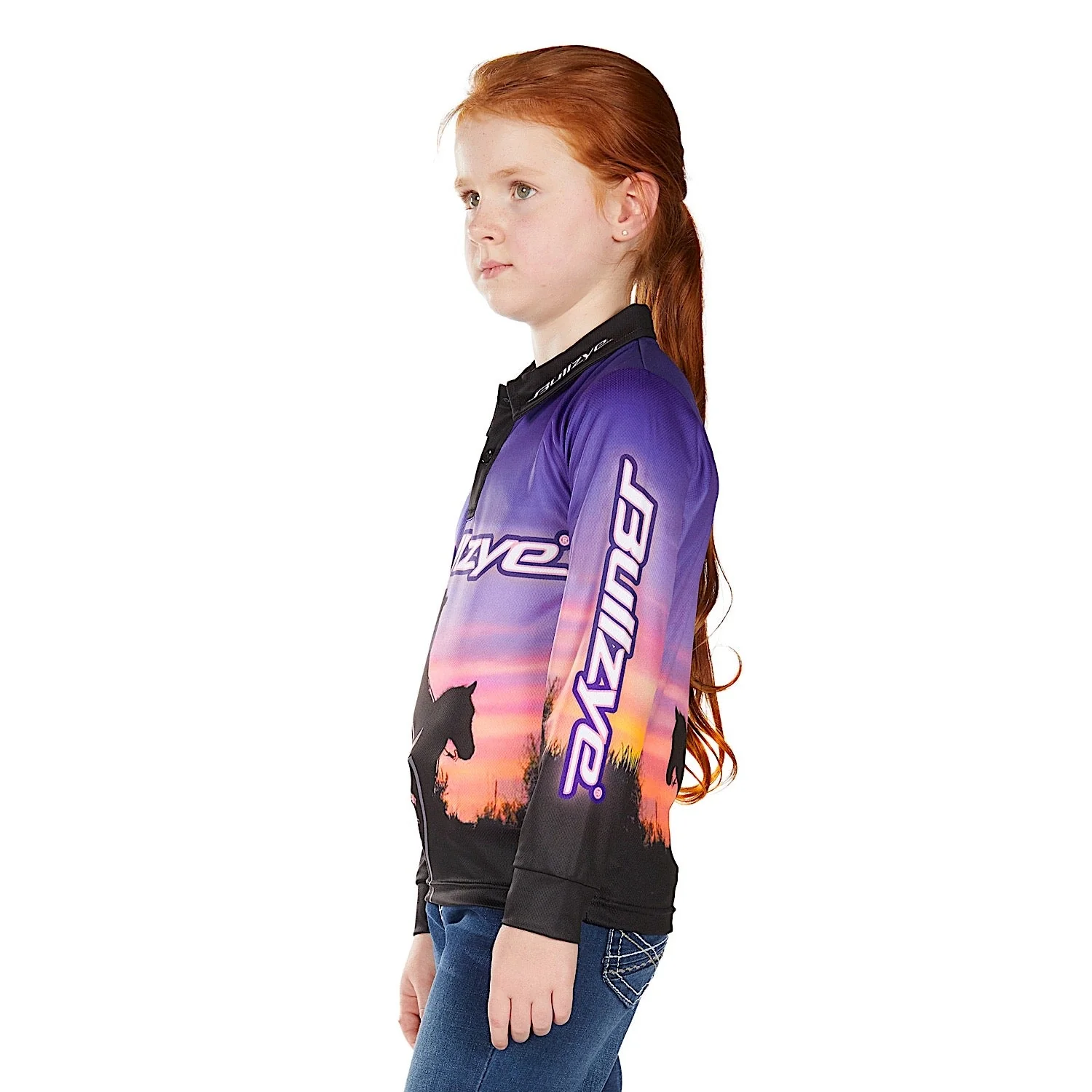 Bullzye Girl's Sunset Long Sleeve T Shirt - Multi - Image 3