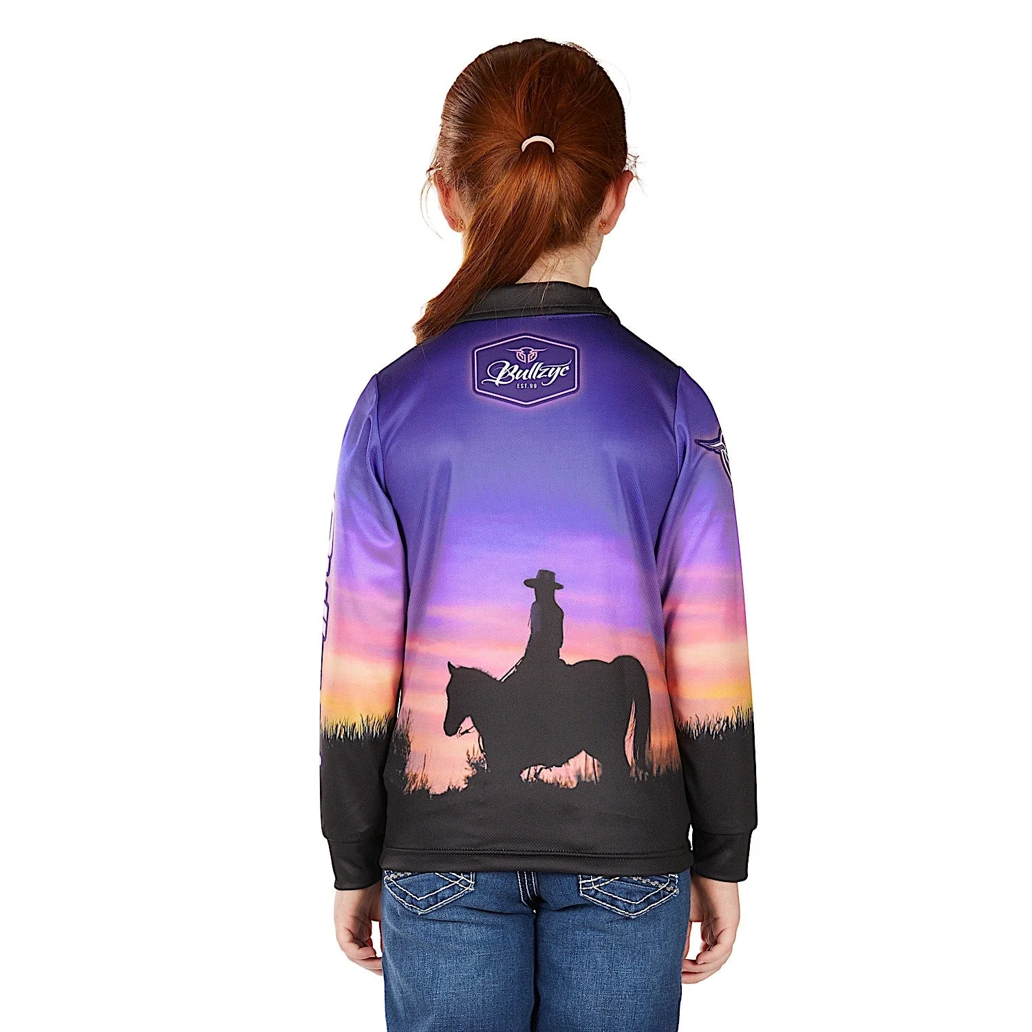 Bullzye Girl's Sunset Long Sleeve T Shirt - Multi - Image 4