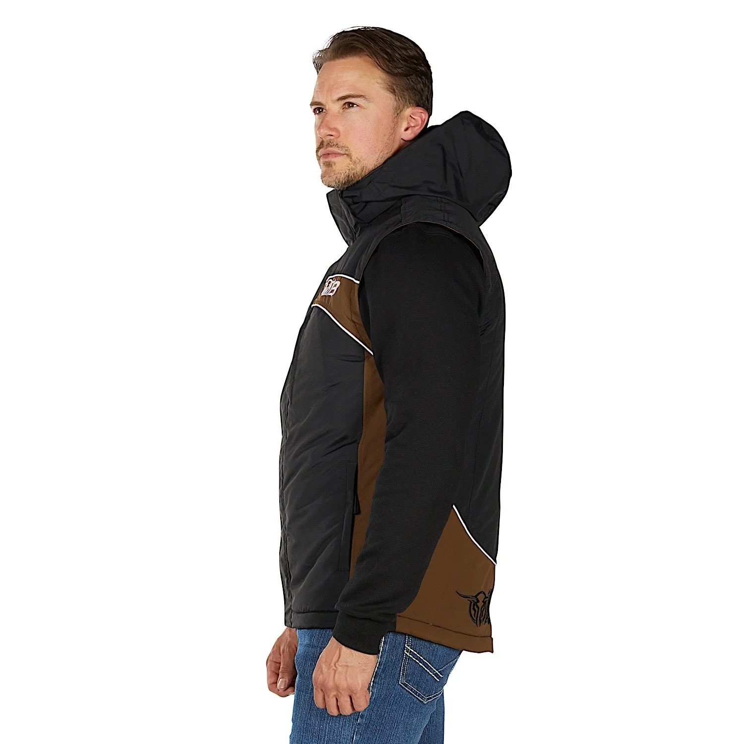 Bullzye Men's Bazooka Vest - Black/Dark Tan - Image 2