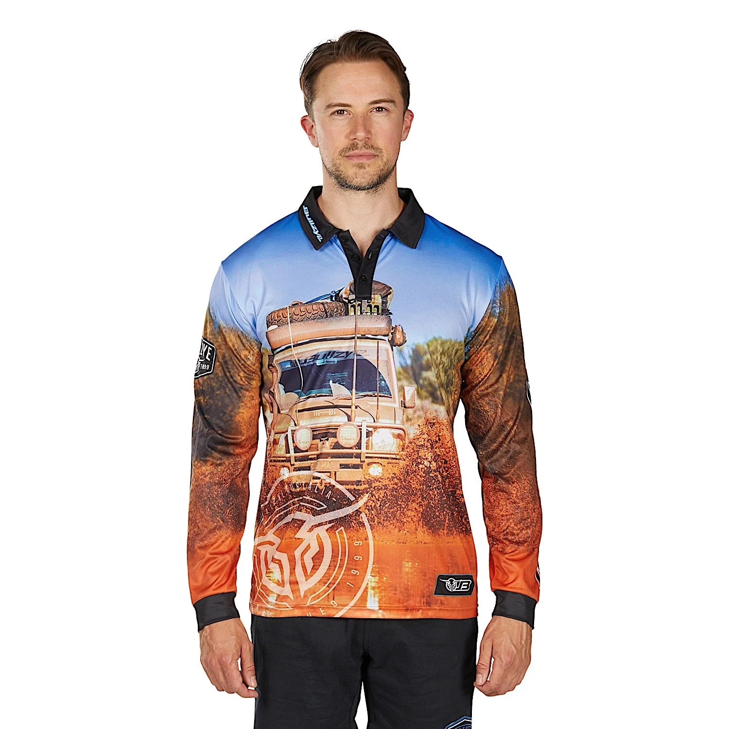 Bullzye Men's Blazing Long Sleeve T Shirt - Multi