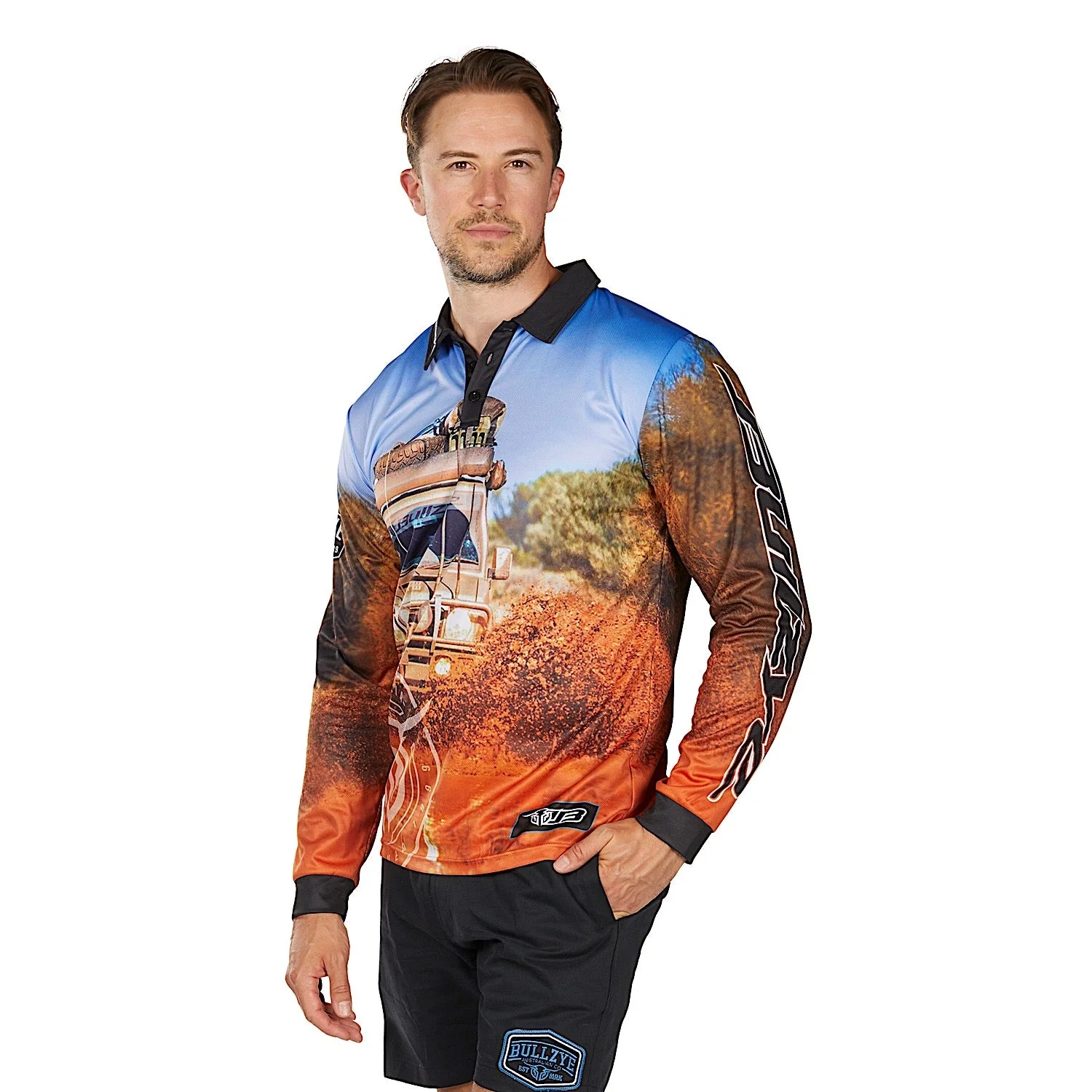 Bullzye Men's Blazing Long Sleeve T Shirt - Multi - Image 2