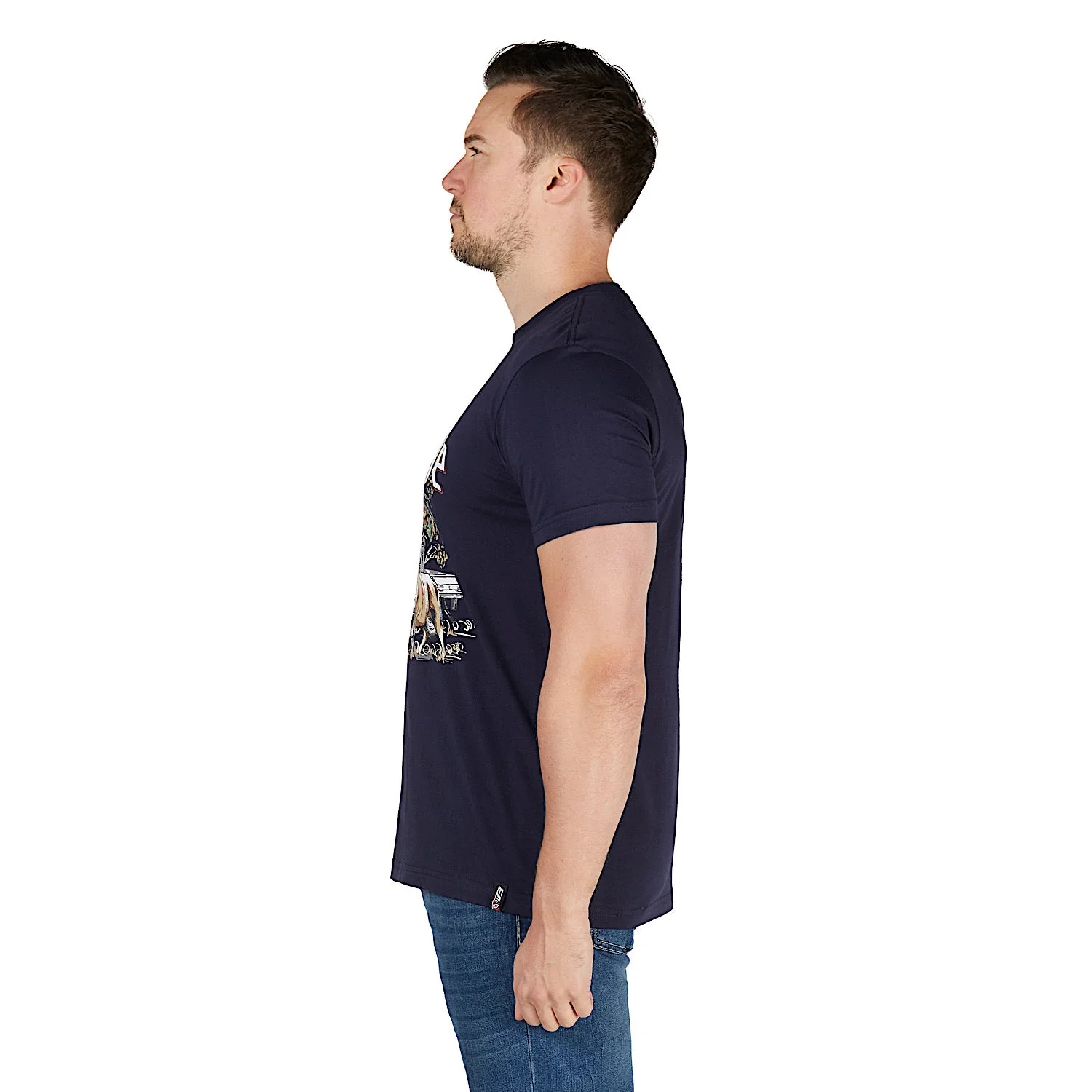 Bullzye Men's Bull Catcher T Shirt - Navy - Image 3