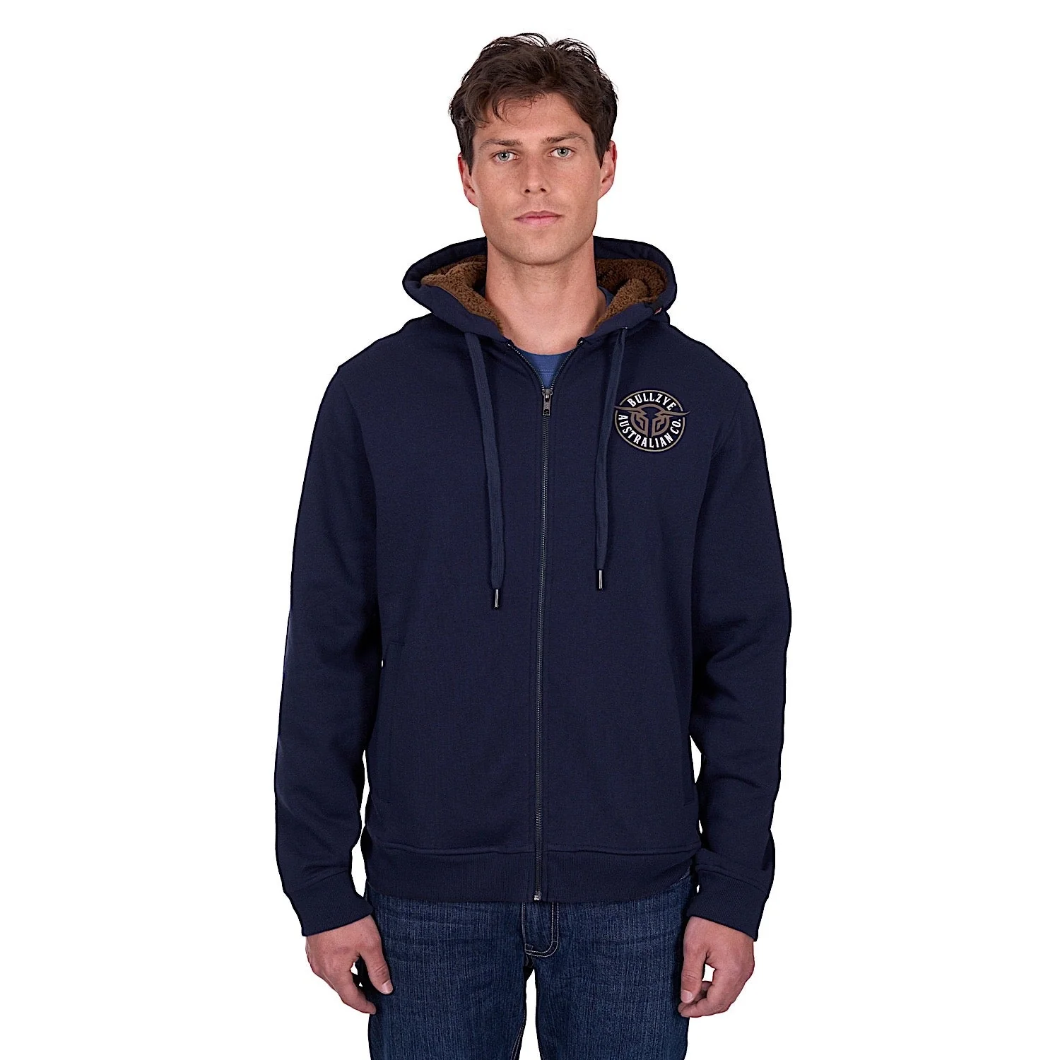 Bullzye Men's Bullring Zip Up Hoodie - Navy - Image 2
