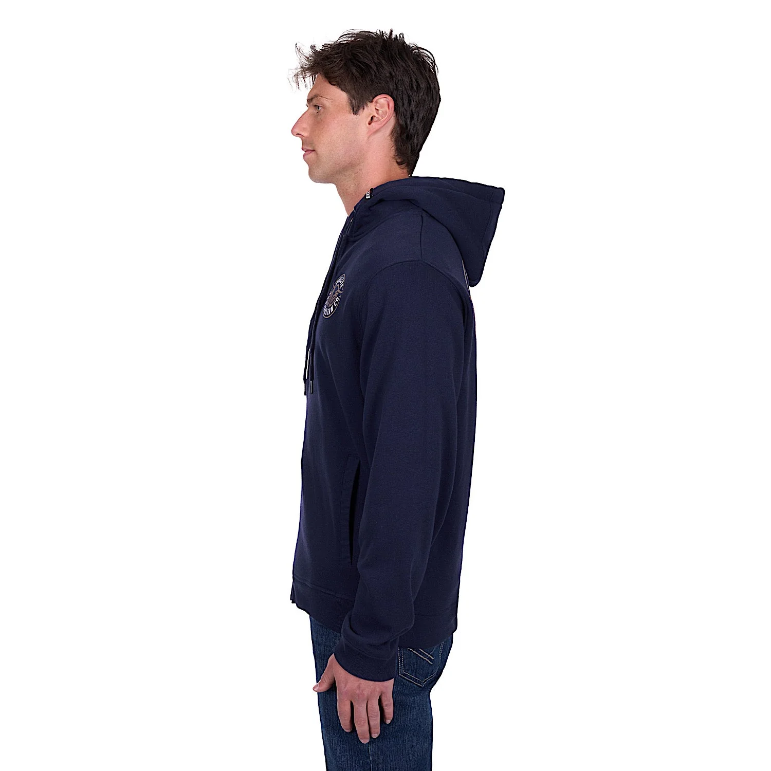 Bullzye Men's Bullring Zip Up Hoodie - Navy - Image 3