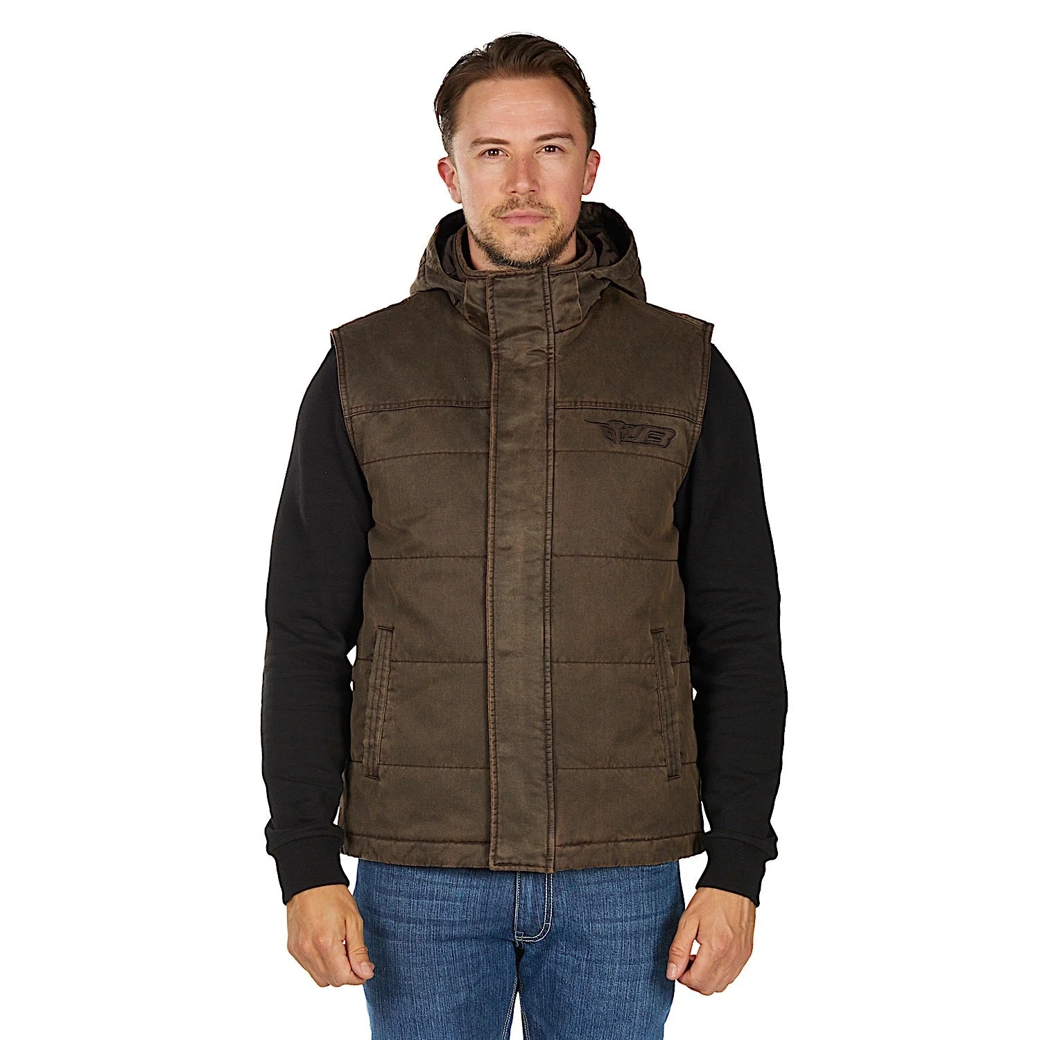 Bullzye Men's Canon Faux Oilskin Vest - Rustic Mulch