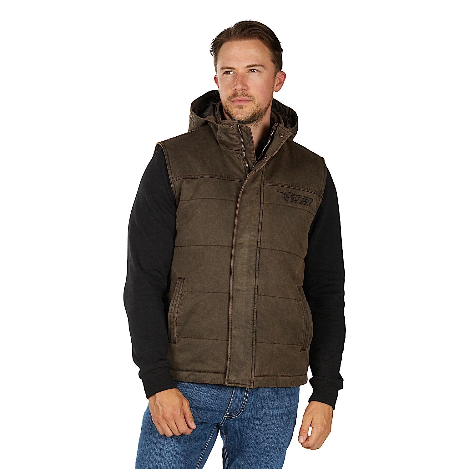 Bullzye Men's Canon Faux Oilskin Vest - Rustic Mulch - Image 2