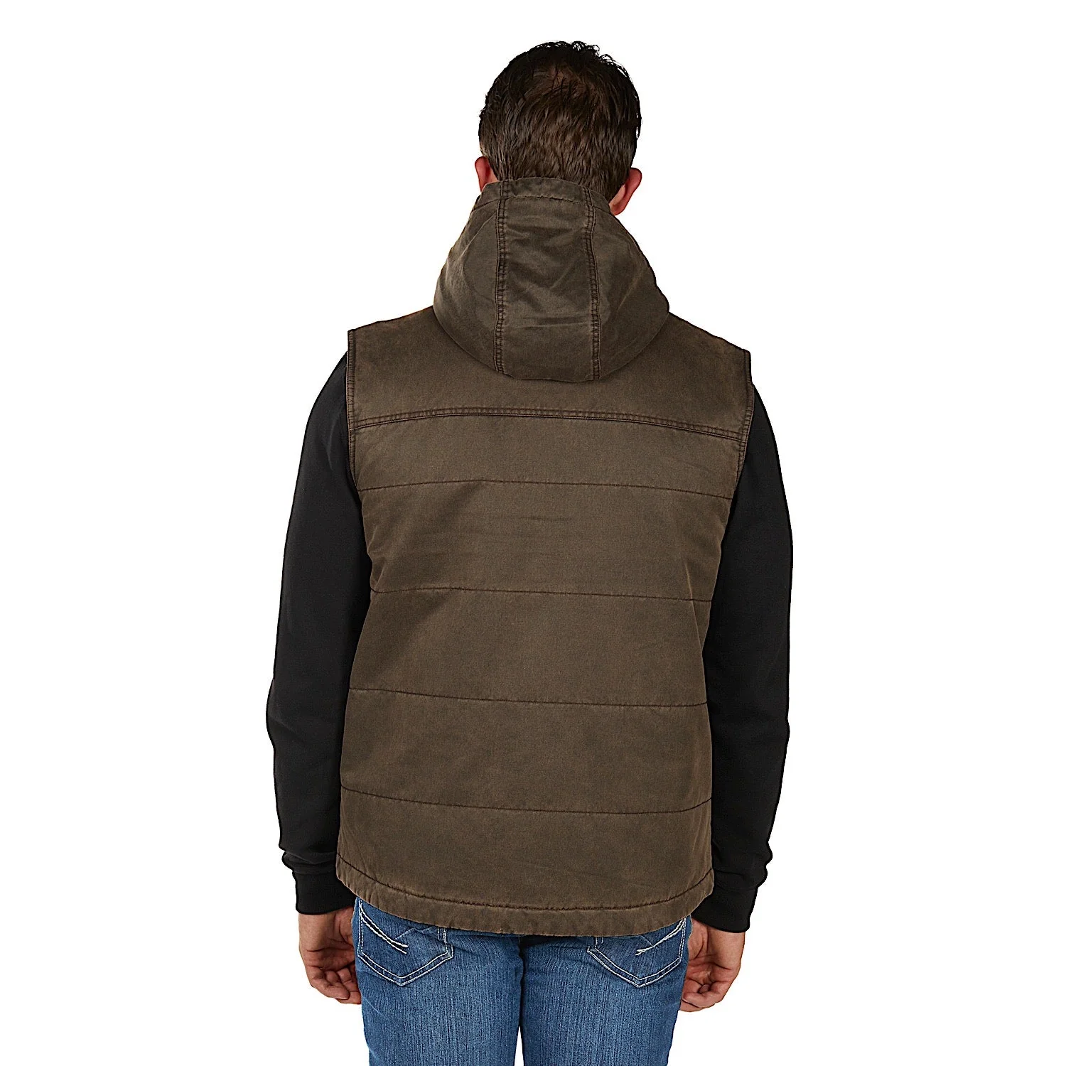 Bullzye Men's Canon Faux Oilskin Vest - Rustic Mulch - Image 4