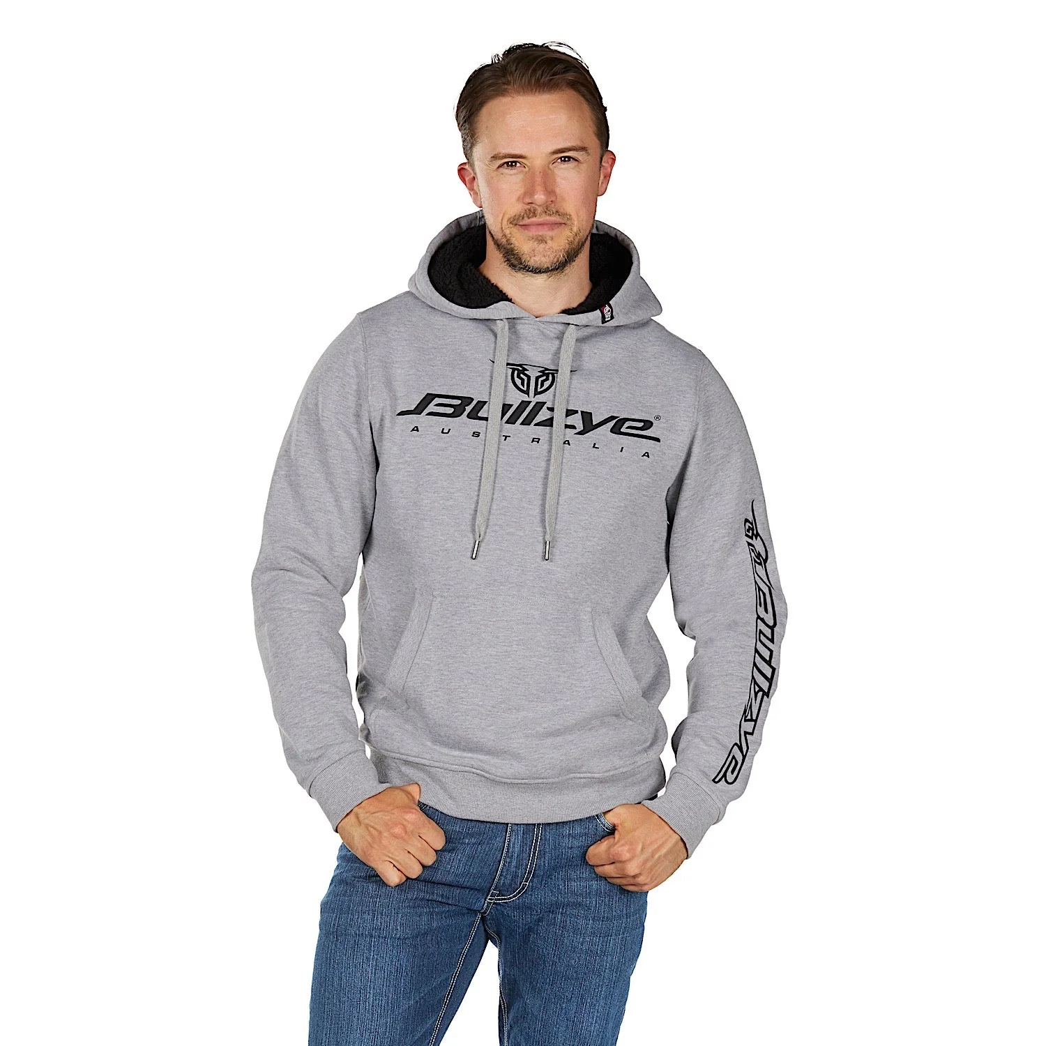 Bullzye Men's Determination Pullover Hoodie - Grey Marle