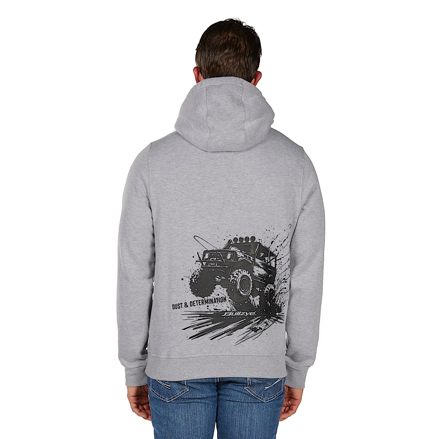 Bullzye Men's Determination Pullover Hoodie - Grey Marle - Image 4