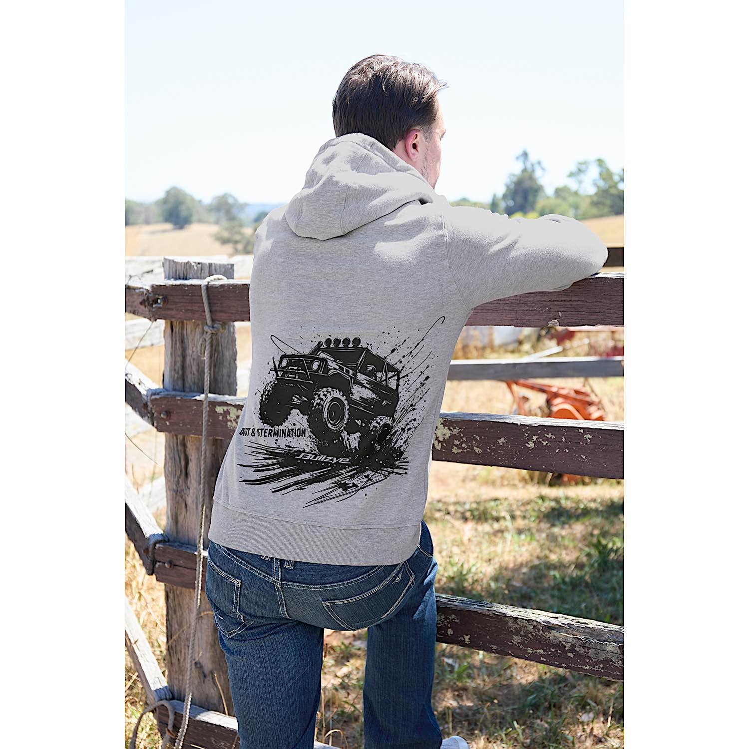 Bullzye Men's Determination Pullover Hoodie - Grey Marle - Image 7