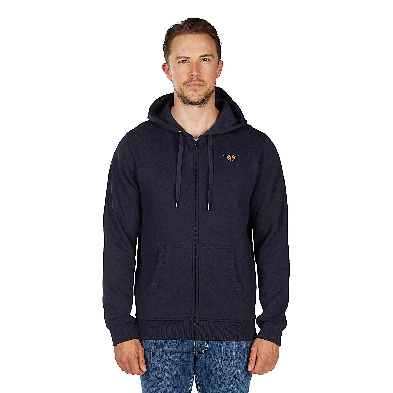 Bullzye Men's Hardy Zip Up Hoodie - Navy
