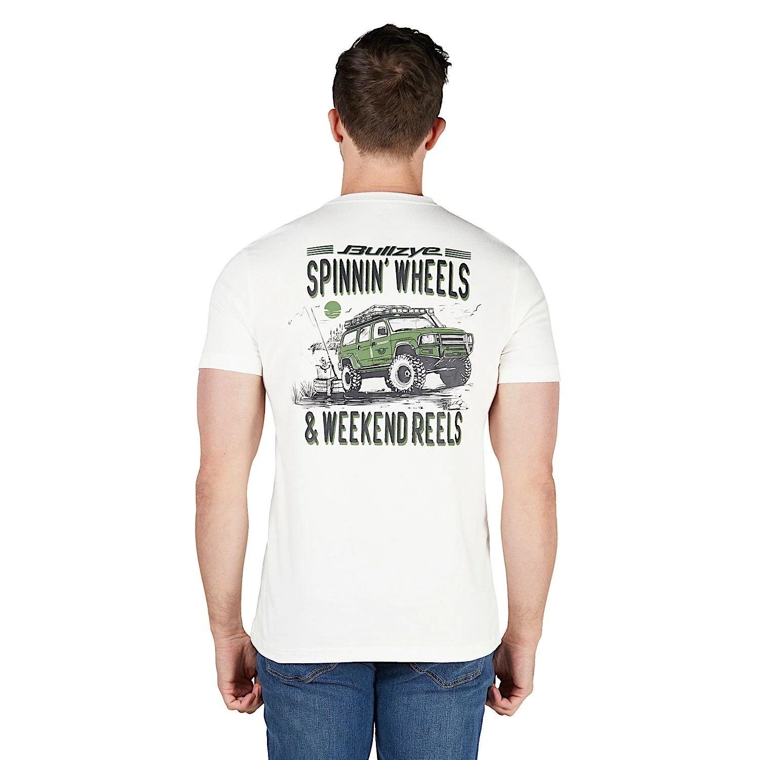 Bullzye Men's Reels T Shirt - Off White - Image 3