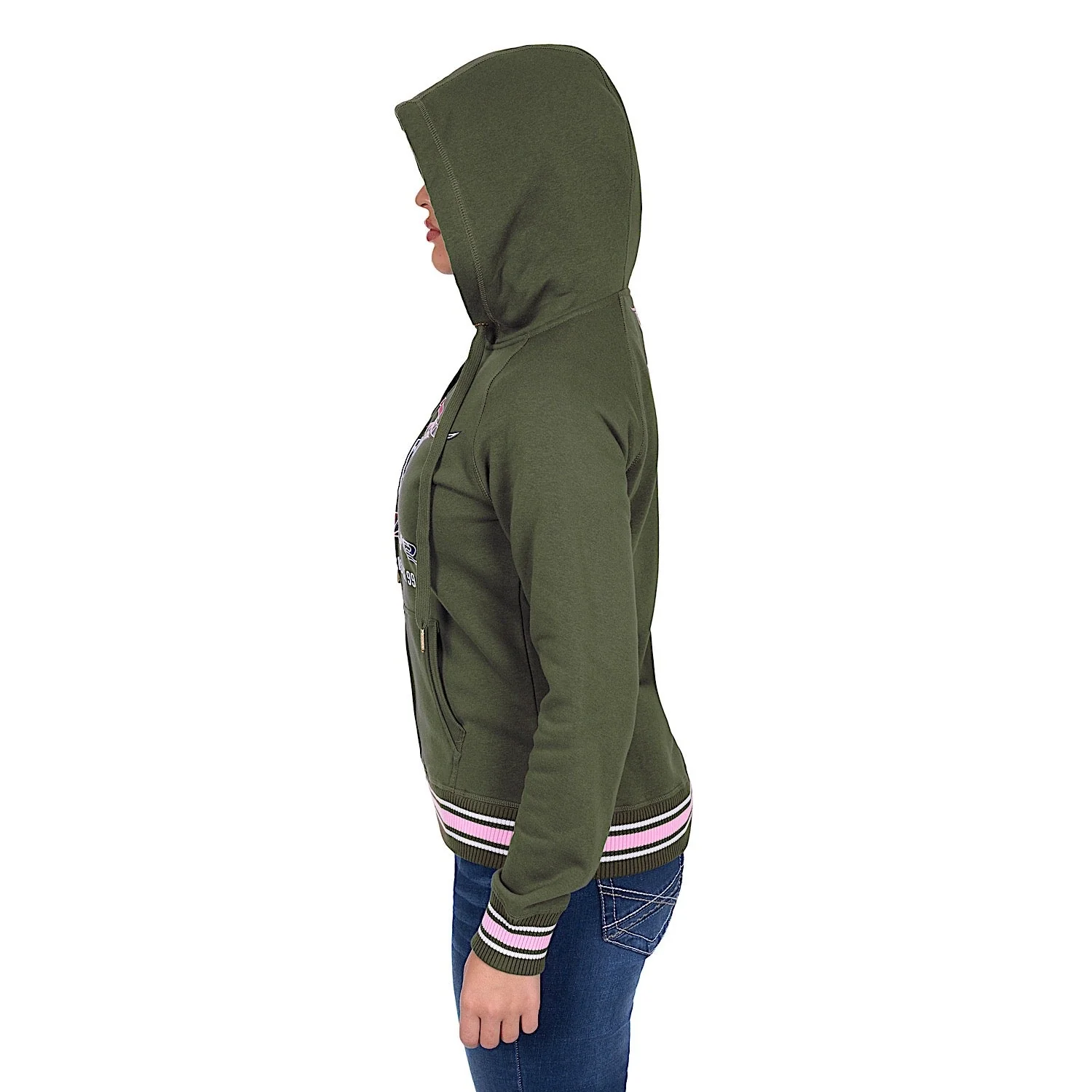 Bullzye Women's Brooks Zip Up Hoodie - Green - Image 4