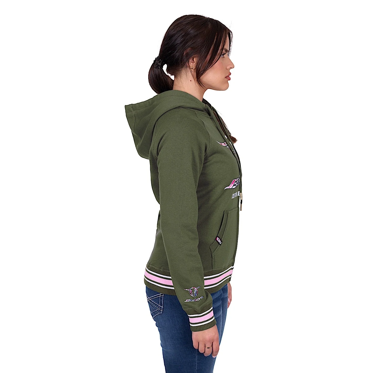 Bullzye Women's Brooks Zip Up Hoodie - Green - Image 5
