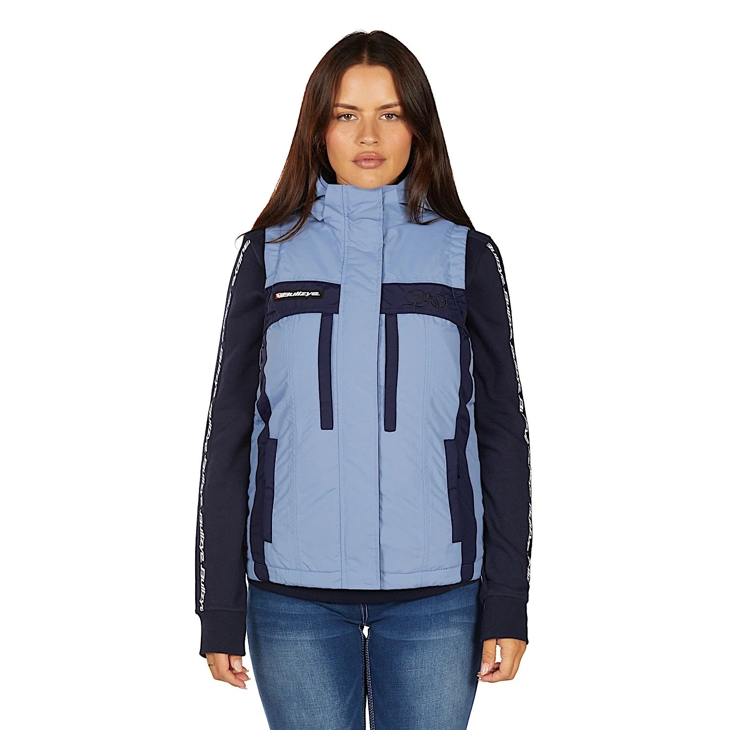 Bullzye Womens Carla Vest Navy/Light Blue - Image 2