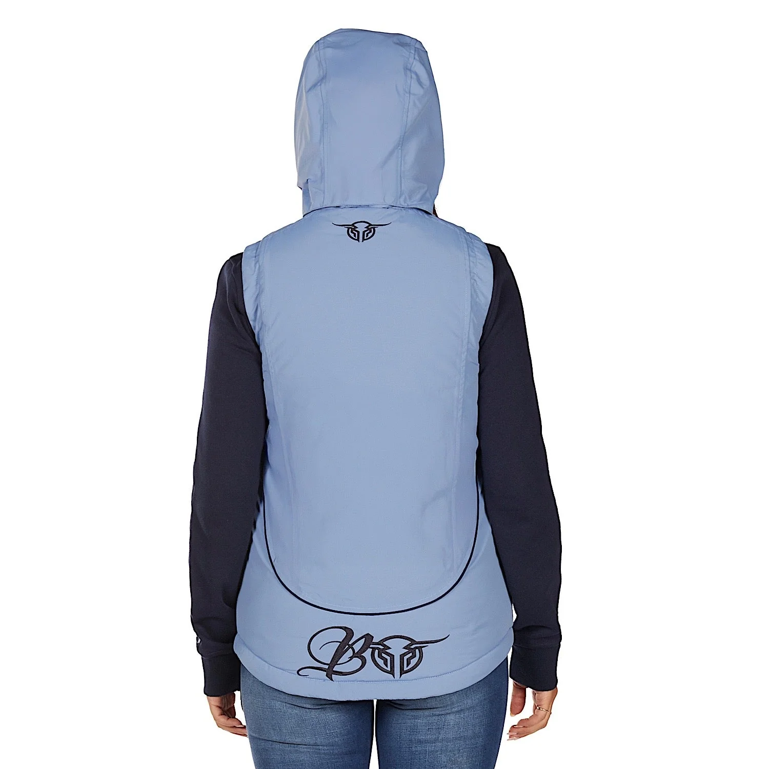 Bullzye Womens Carla Vest Navy/Light Blue - Image 4