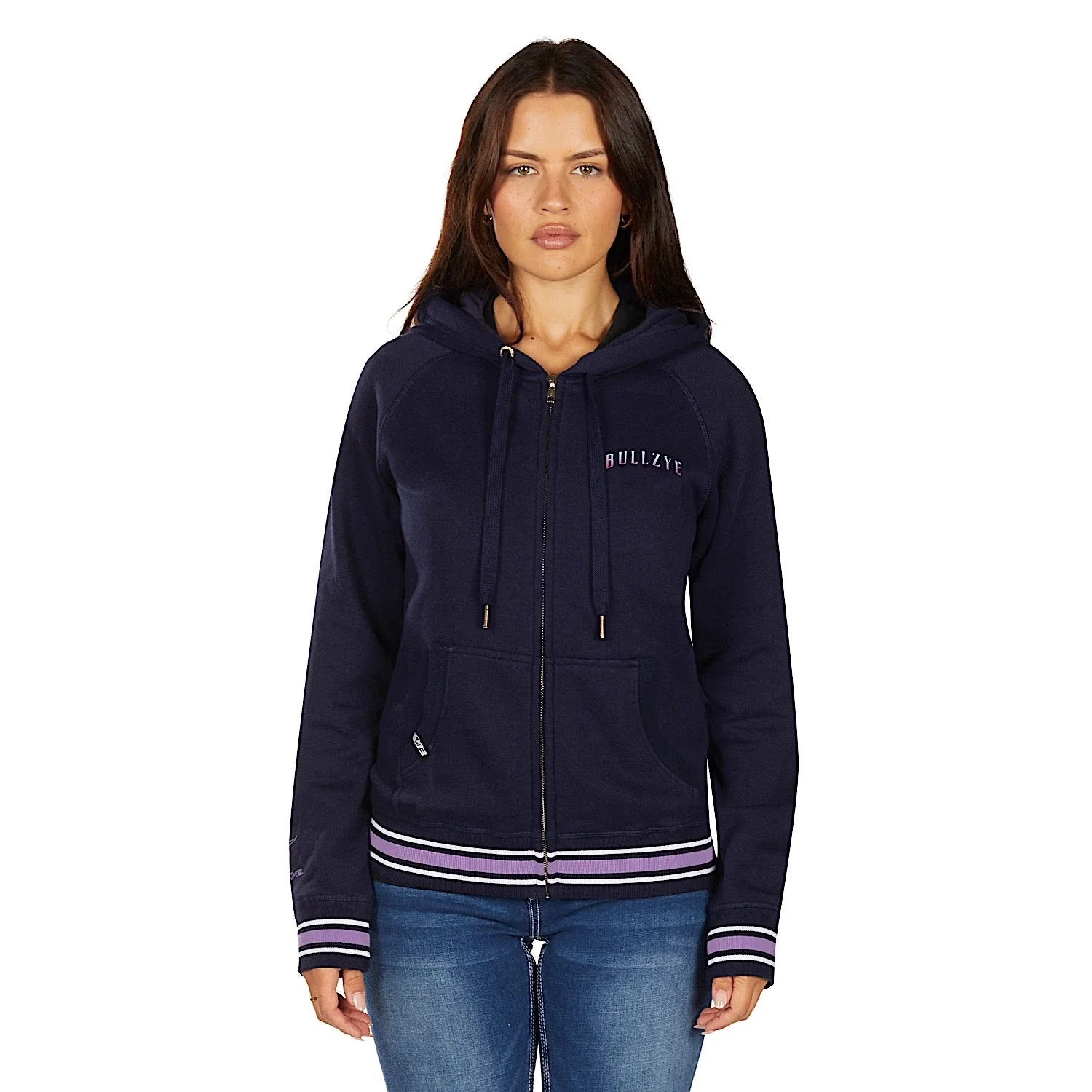 Bullzye Women's Jemma Zip Through Hoodie - Navy