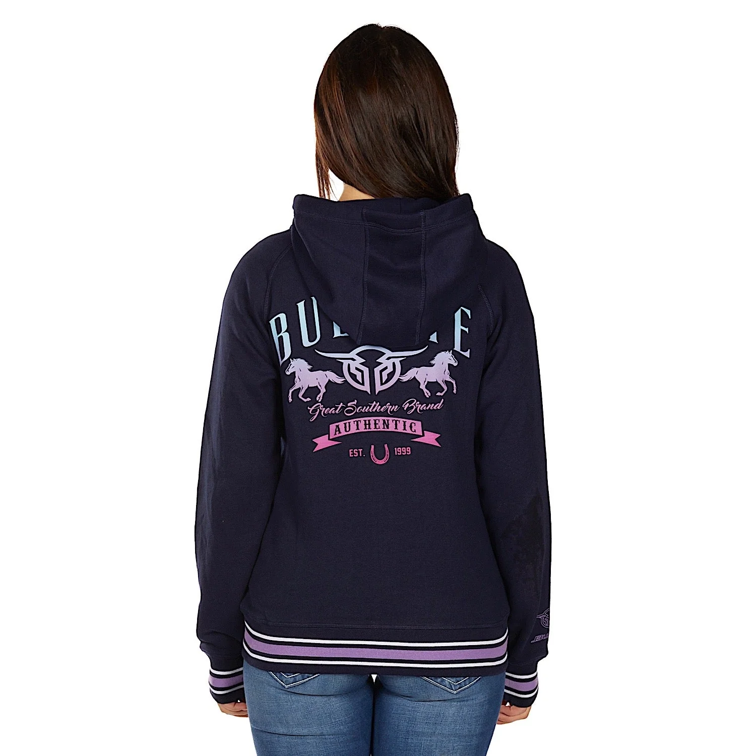 Bullzye Women's Jemma Zip Through Hoodie - Navy - Image 2