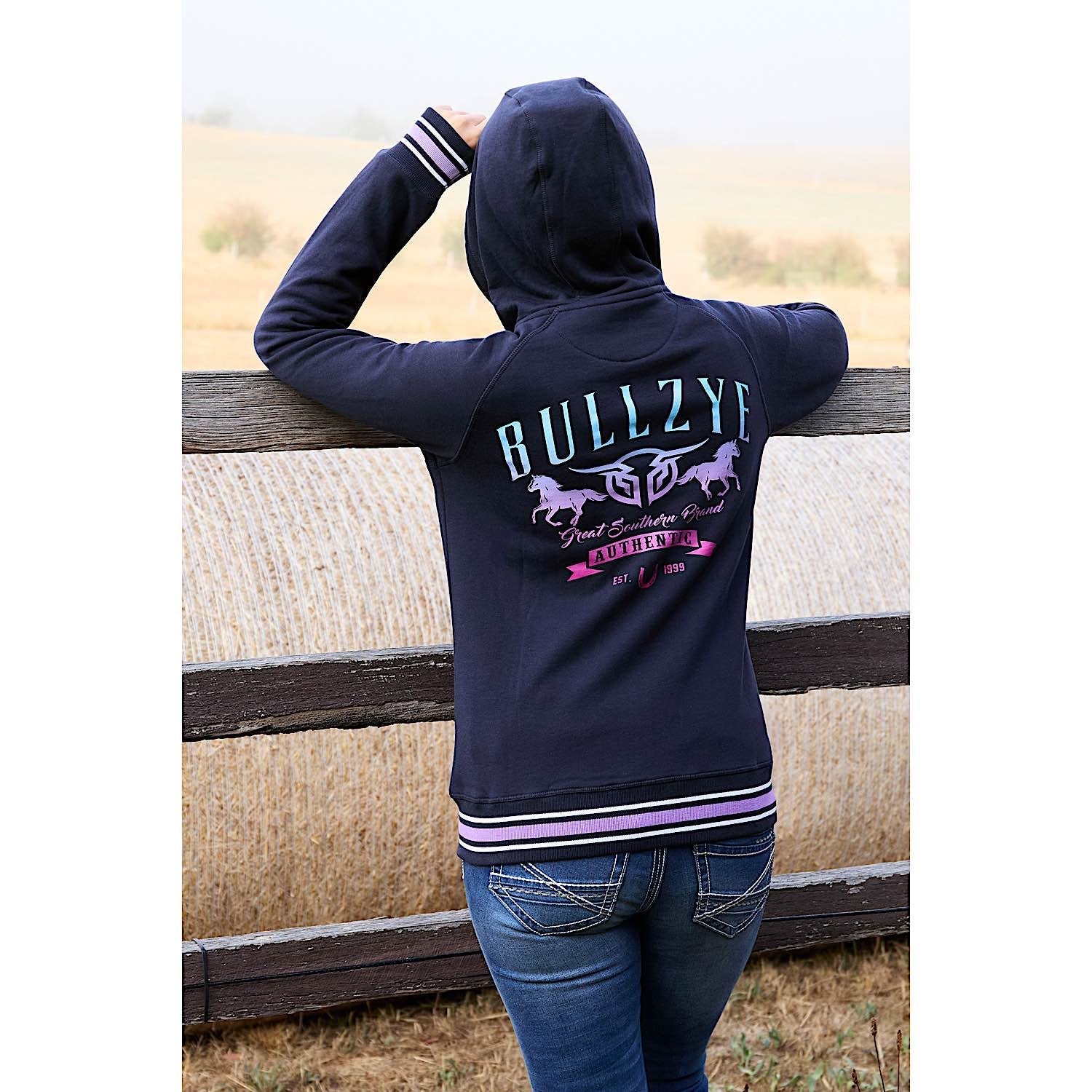 Bullzye Women's Jemma Zip Through Hoodie - Navy - Image 4